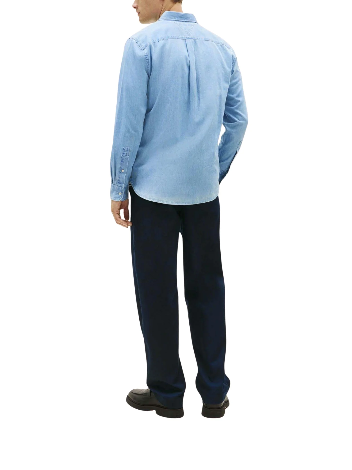 Camicia con maniche lunghe Tommy Hilfiger modello bedford jeans denim medio - Image 2