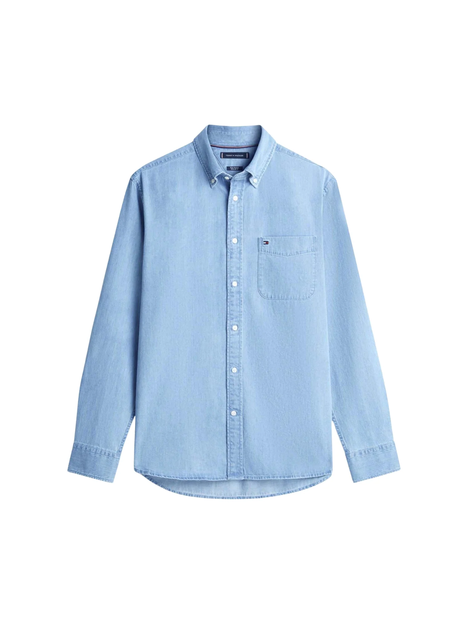 Camicia con maniche lunghe Tommy Hilfiger modello bedford jeans denim medio - Image 3