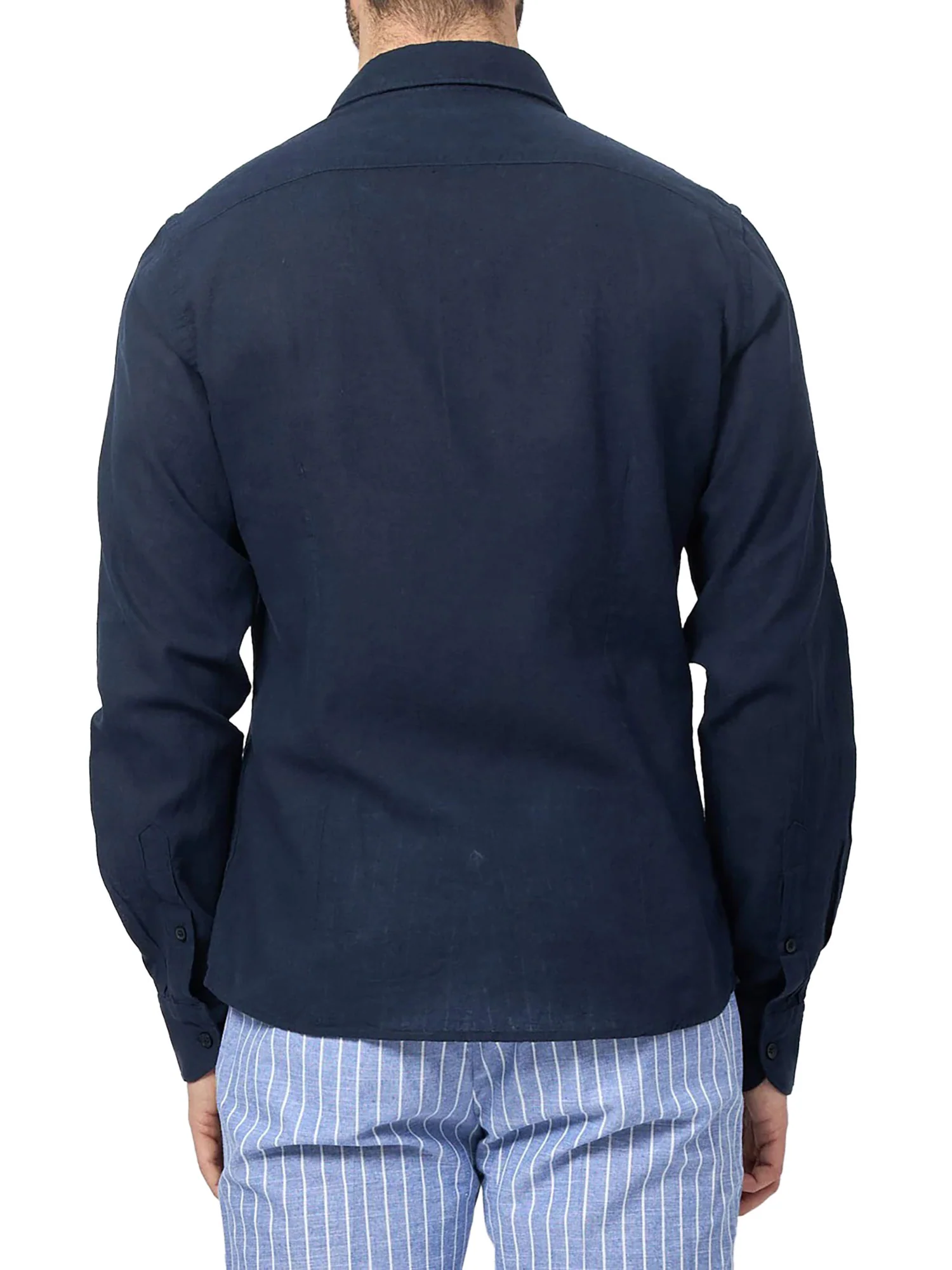 Camicia Yes Zee Uomo a manica lunga cf misto lino
 Blu - Image 2