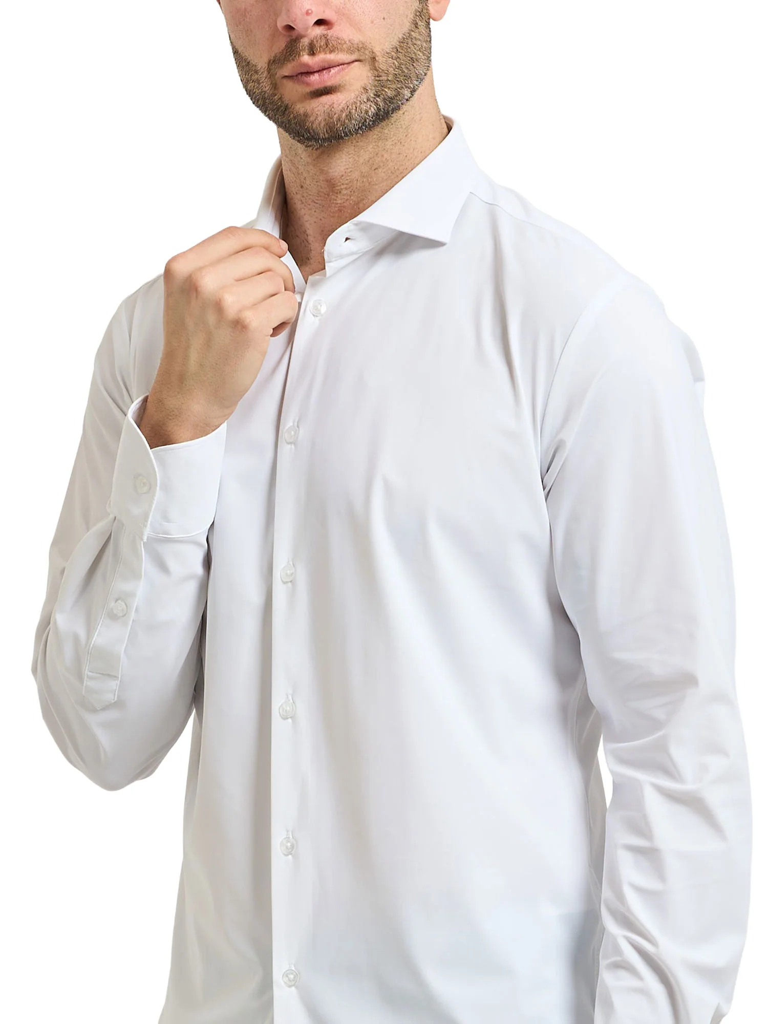Camicia Yes Zee Uomo a manica lunga cf poly 
 bianco - Image 3