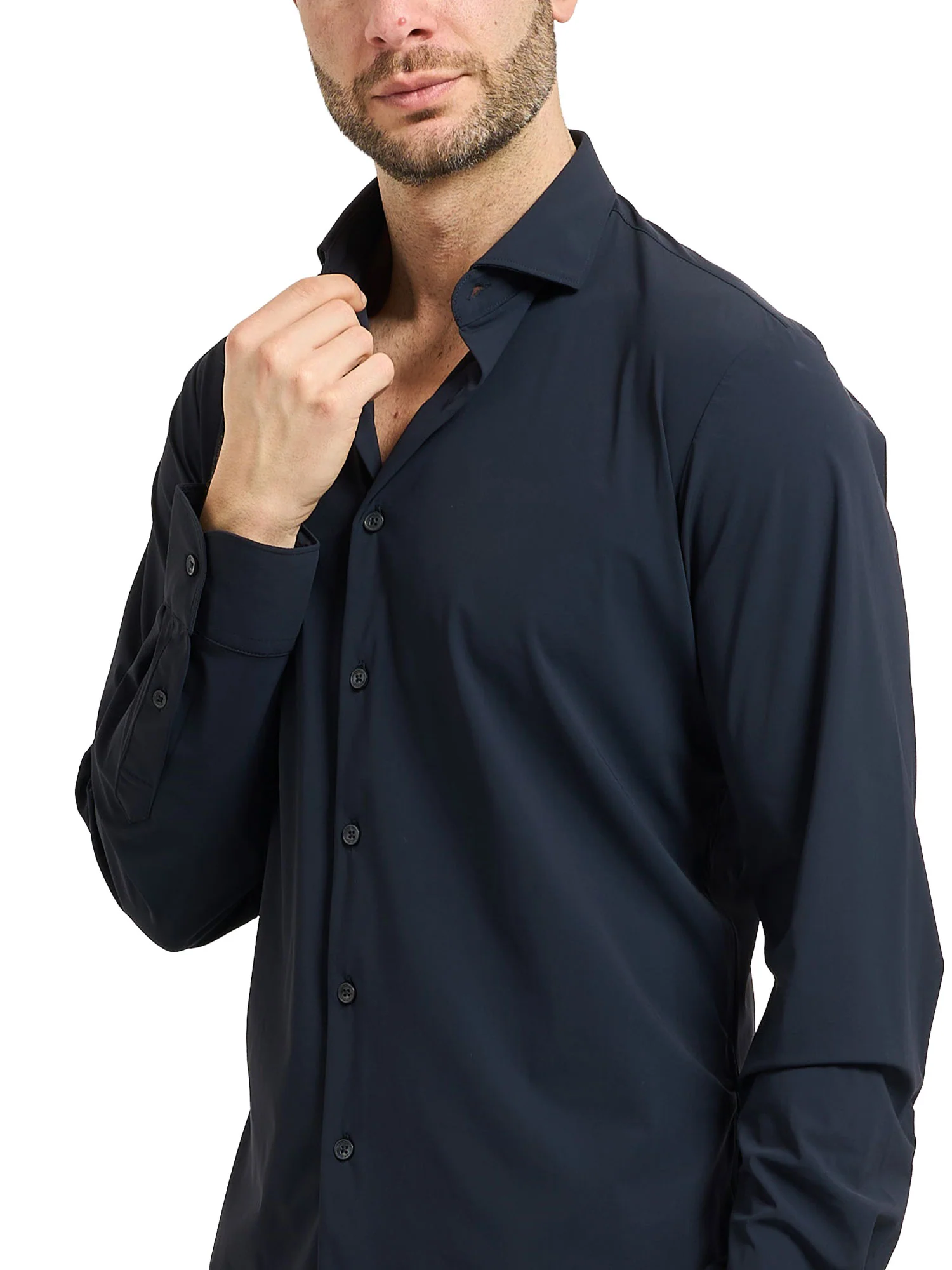Camicia Yes Zee Uomo a manica lunga cf poly
 Blu - Image 3