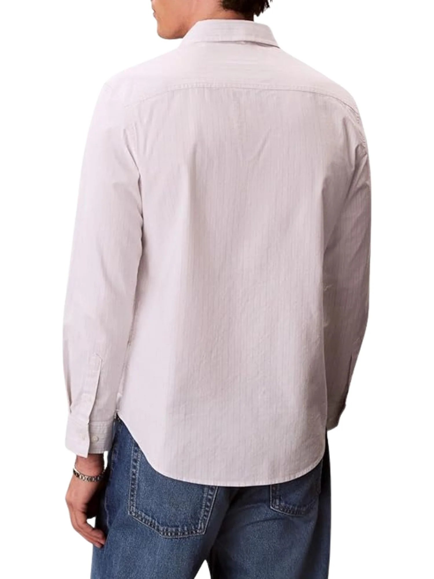 Camicia con maniche lunghe Calvin Klein Jeans modello crop oxford bianco - Image 2