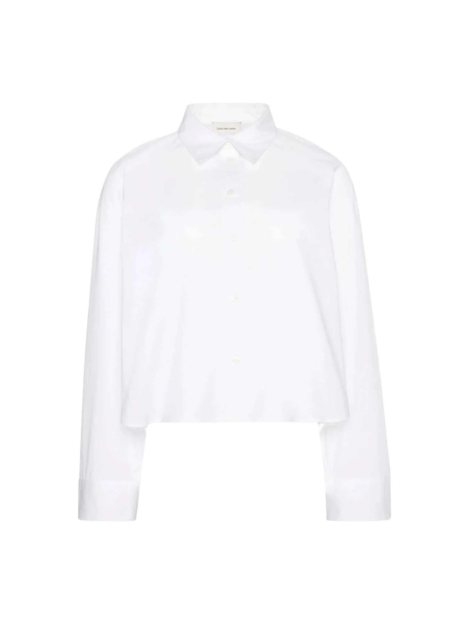 Camicia Calvin Klein Donna ml crop solid boxy
 Bianco - Image 4