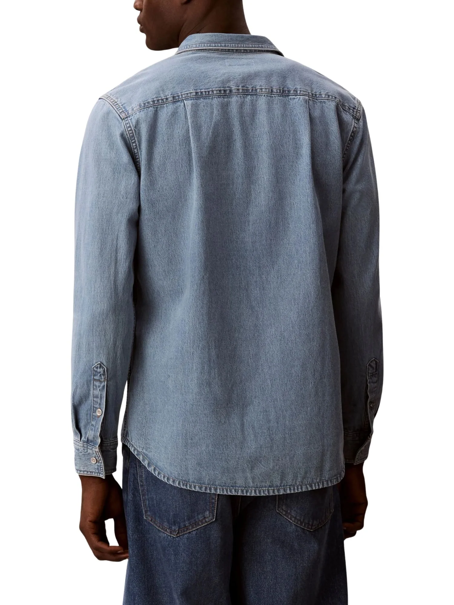 Camicia con maniche lunghe Calvin Klein Jeans modello essential classic denim medio - Image 2
