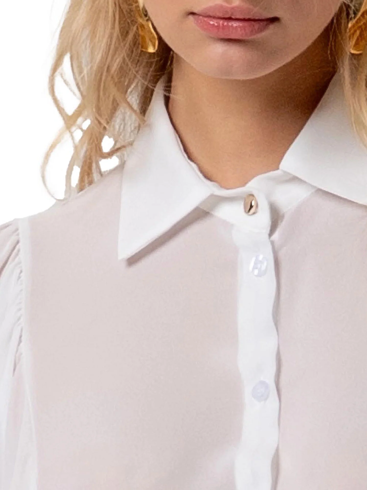 Camicia Fracomina Donna flare sleeves bianco - Image 3
