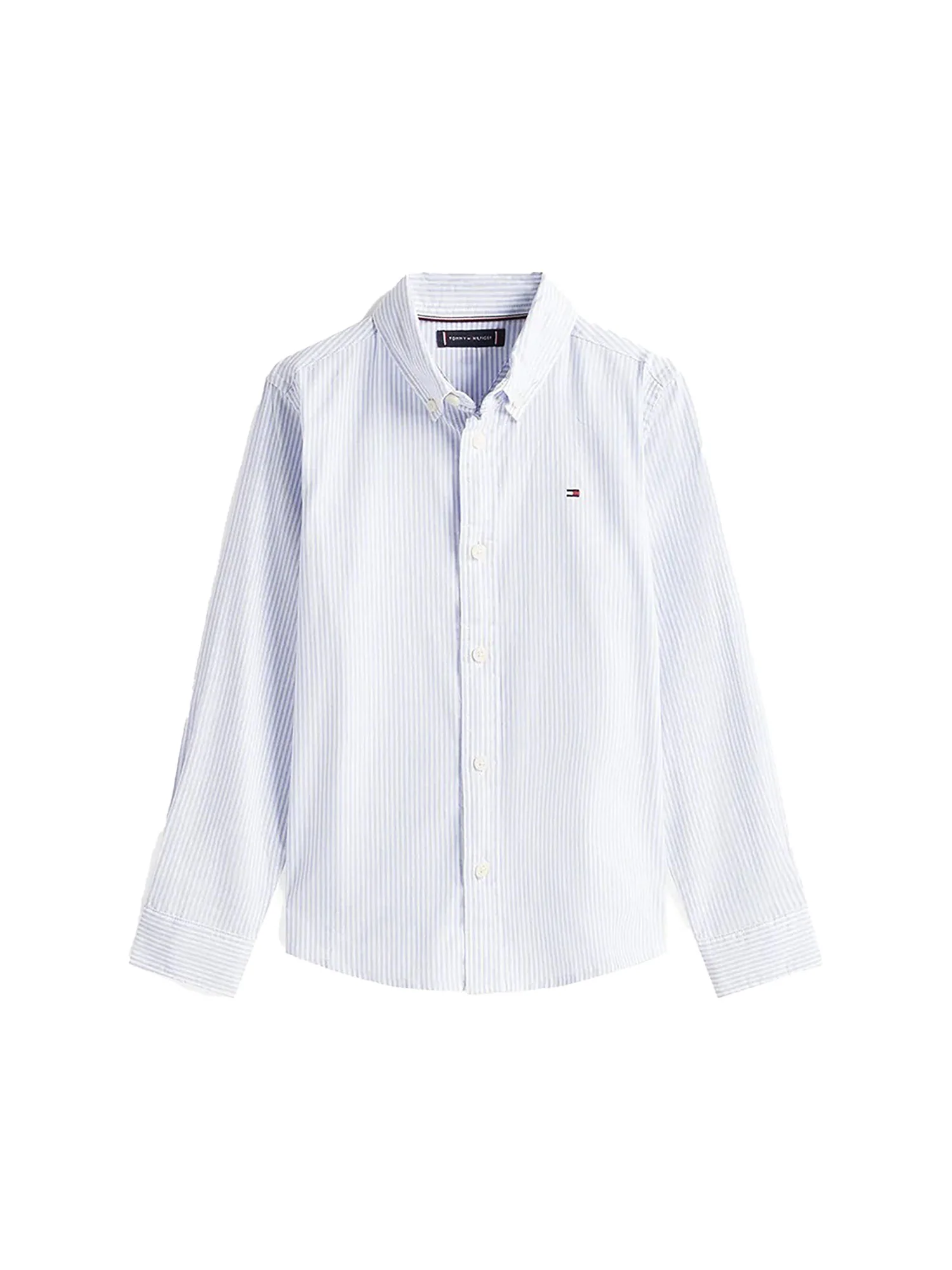 Camicia Tommy Hilfigher Bambino flex ithaca celeste multi