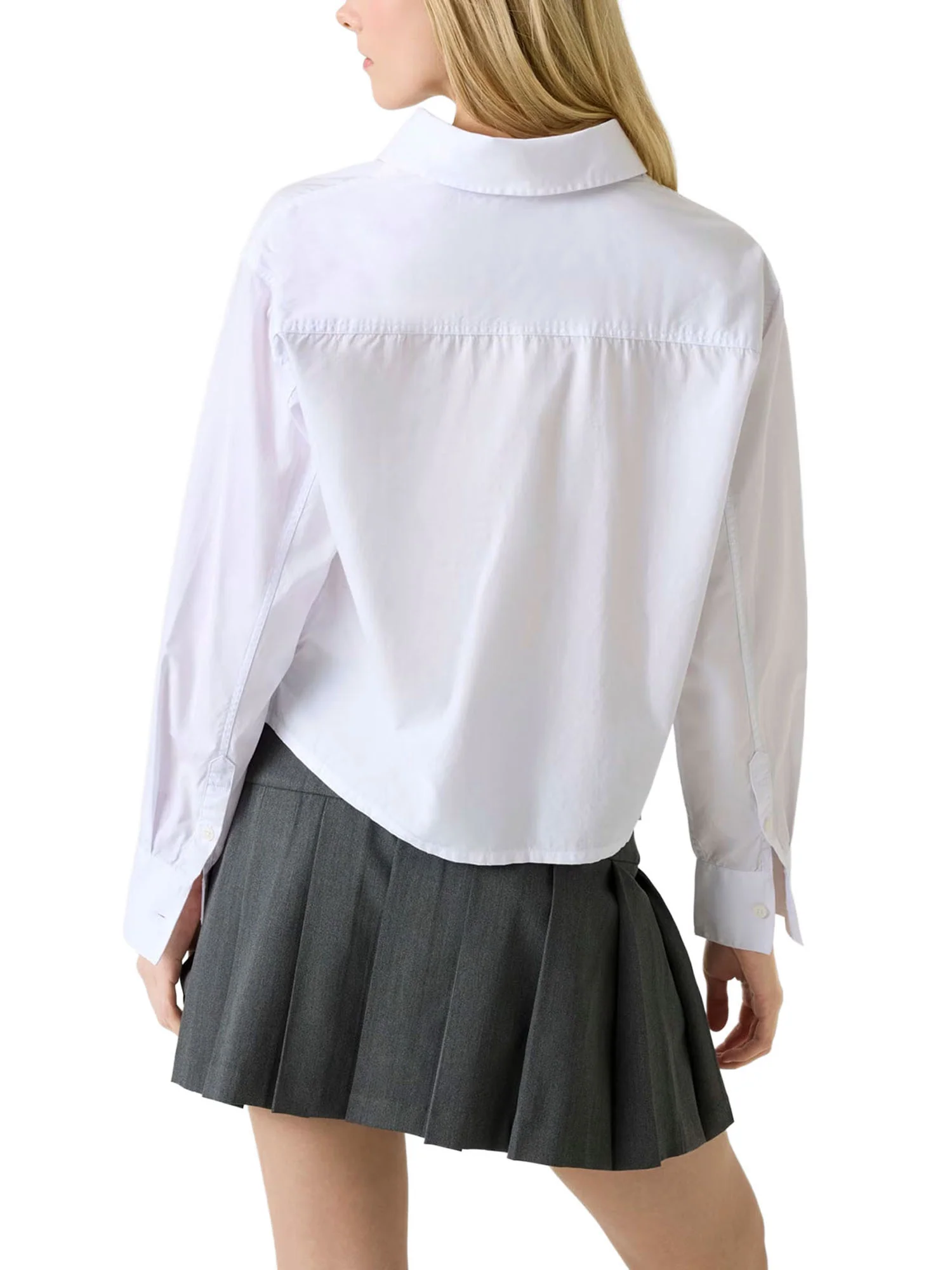 Camicia Guess donna manica lunga Cropped bianco - Image 2