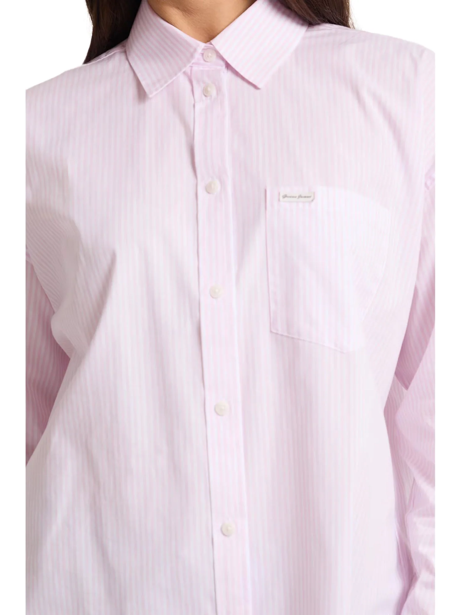 Camicia Guess donna manica lunga Oversized Pockets rosa multi - Image 3