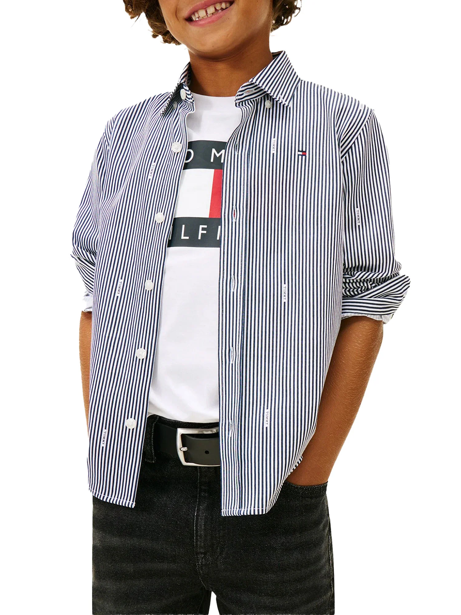 Camicia Tommy Hilfigher Bambino heritage flag blu - Image 2