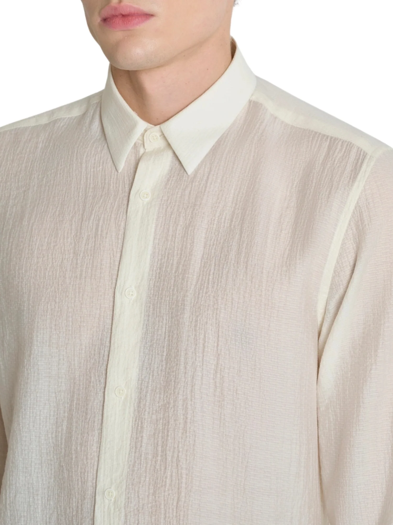 Camicia con maniche lunghe Antony Morato uomo modello Napoli regular bianco - Image 4