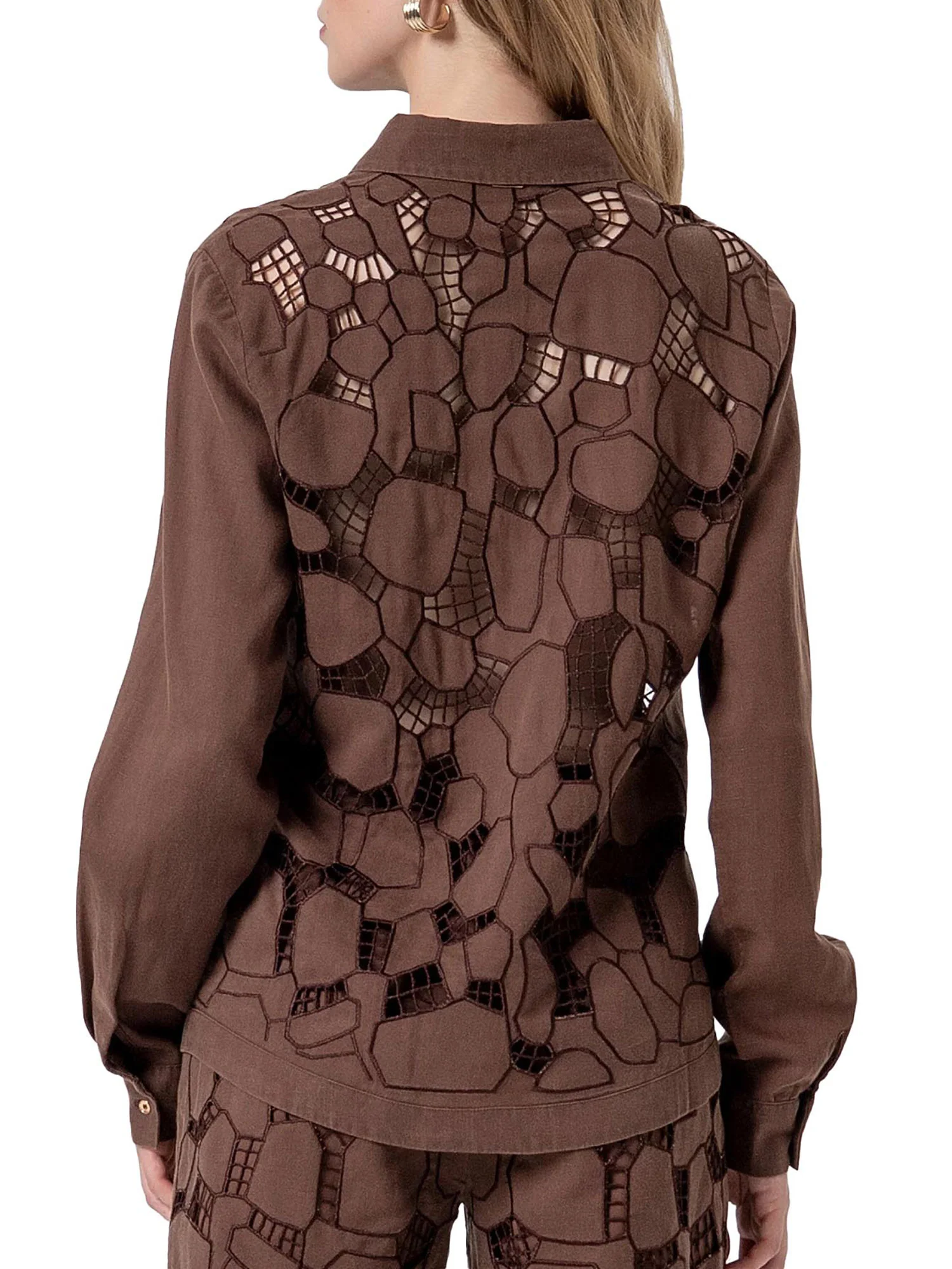 Camicia Fracomina Donna con ricami moro - Image 2
