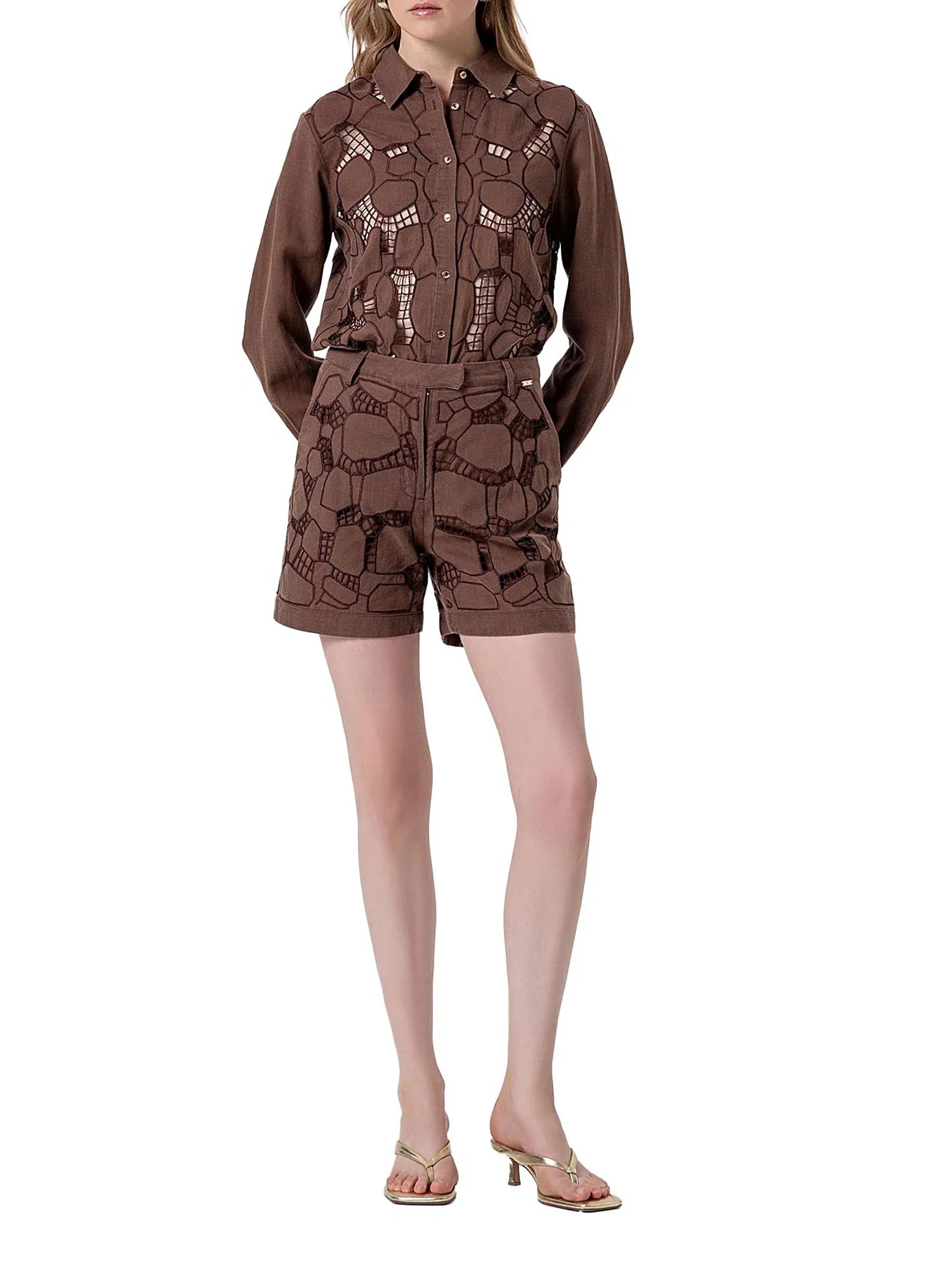 Camicia Fracomina Donna con ricami moro - Image 4