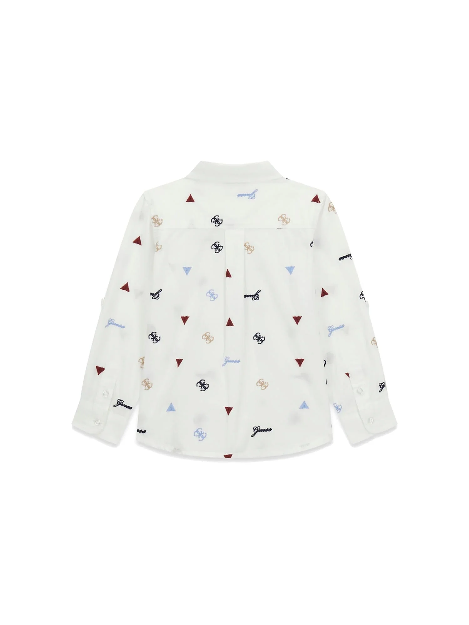 Camicia Guess Bambino con ricamo in popeline panna - Image 2