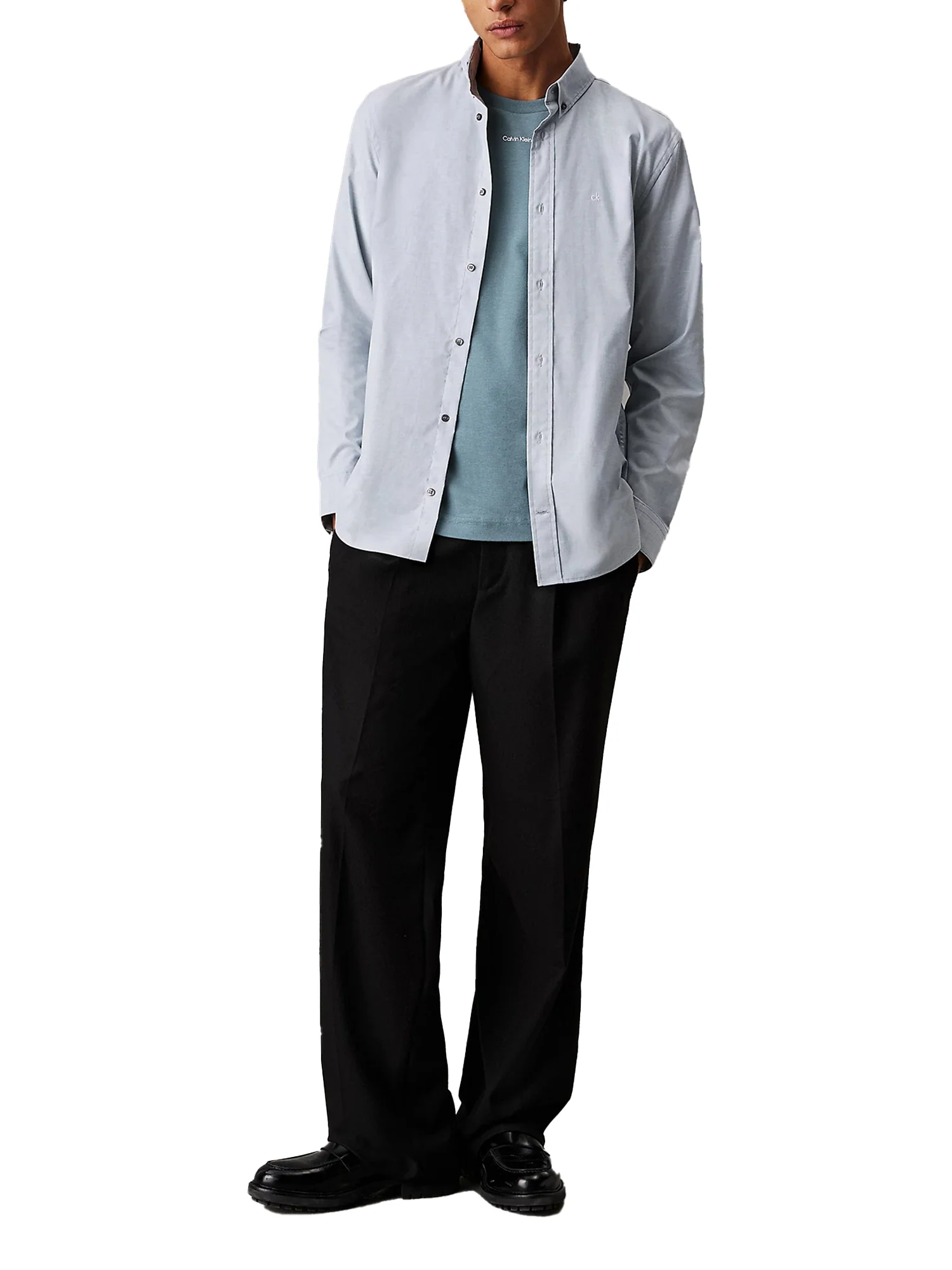 Camicia regular fit Oxford celeste - Image 2