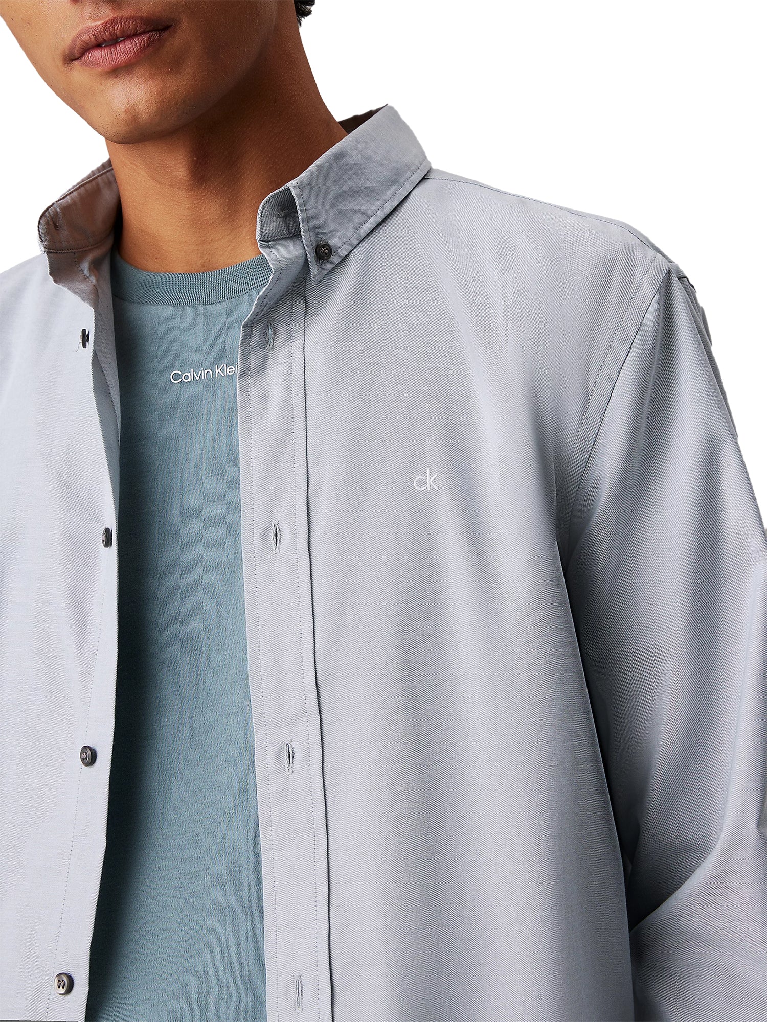Camicia regular fit Oxford celeste - Image 4