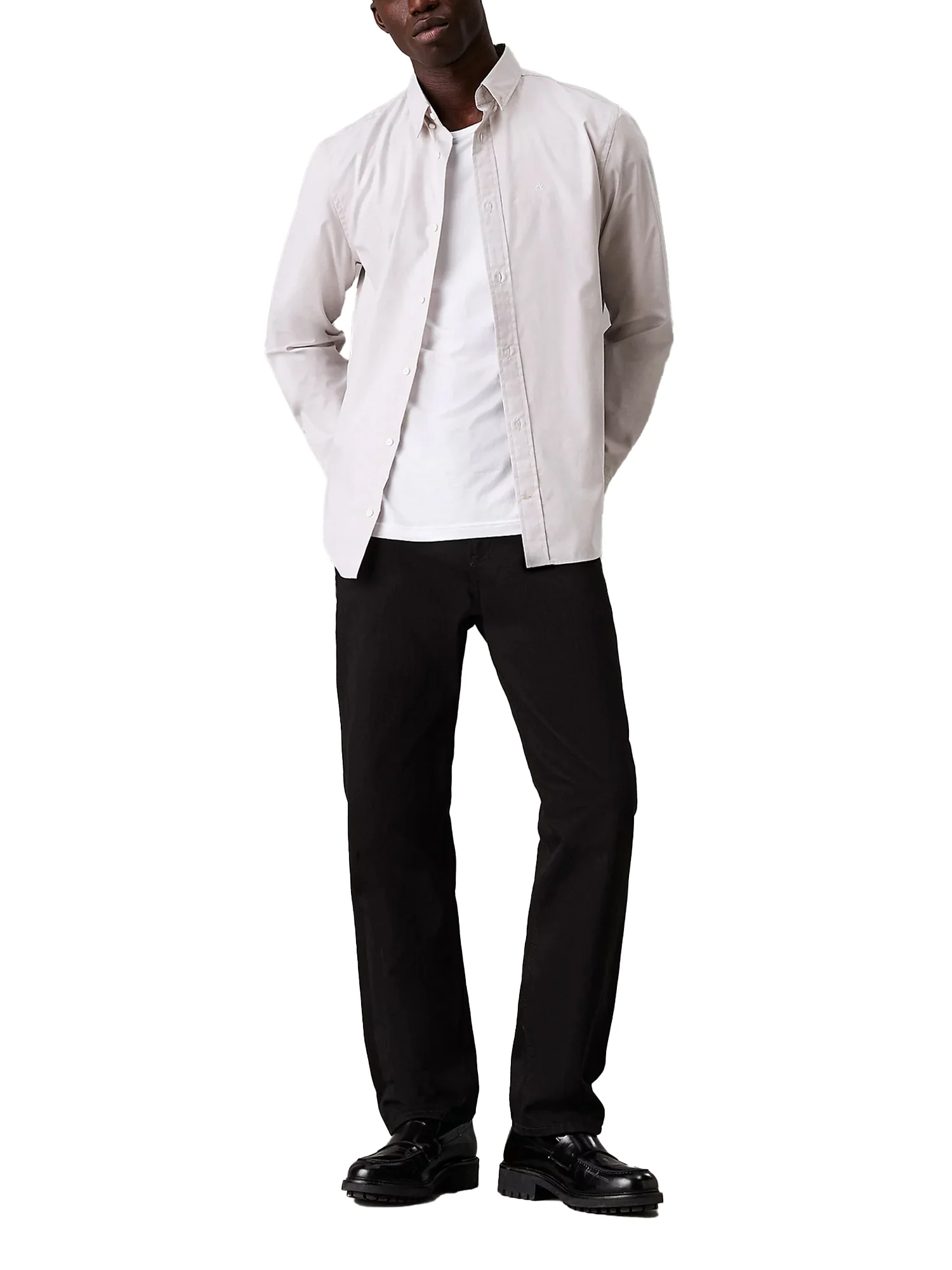 Camicia regular fit Oxford kaki - Image 4