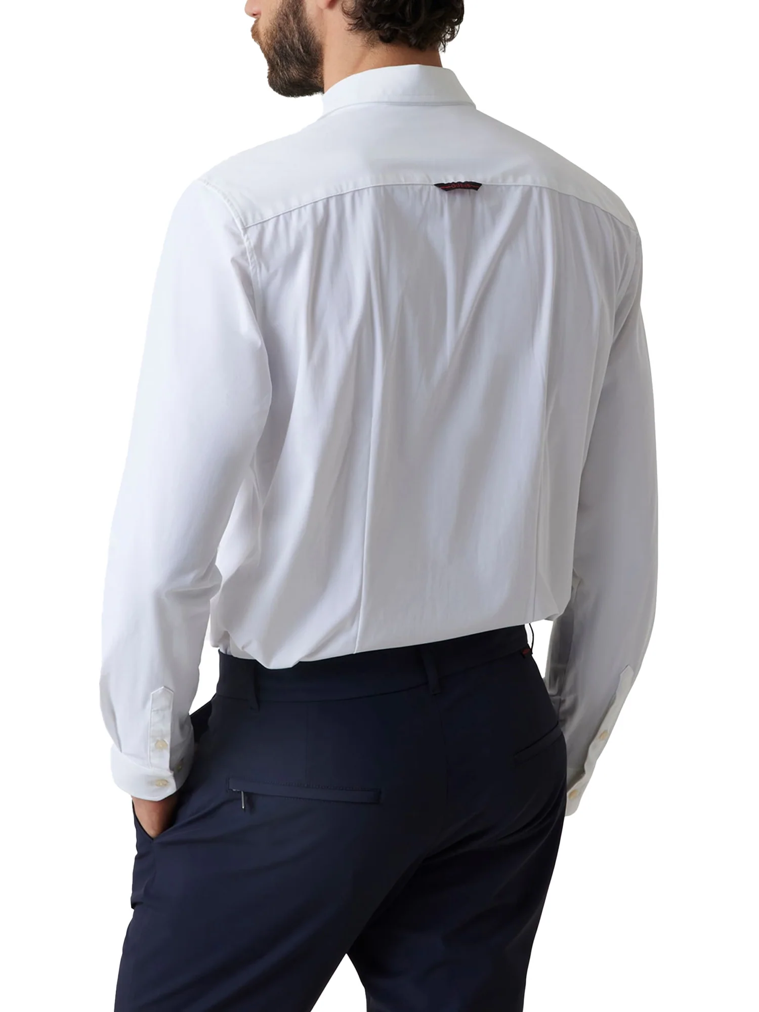 Camicia Sunset tech con tasca sul petto bianco - Image 2