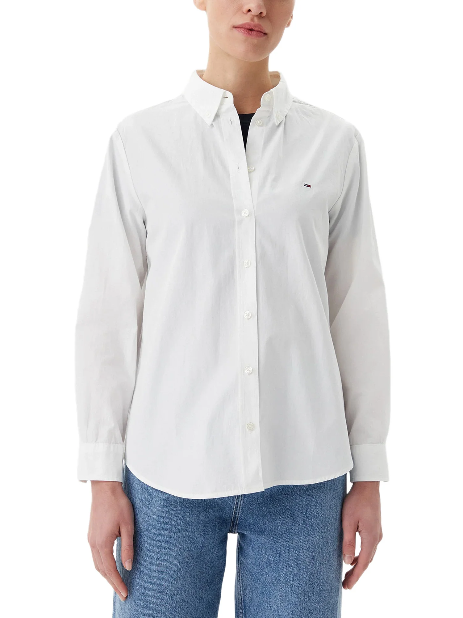 Camicia Tjw pinstripe in popeline ecrù