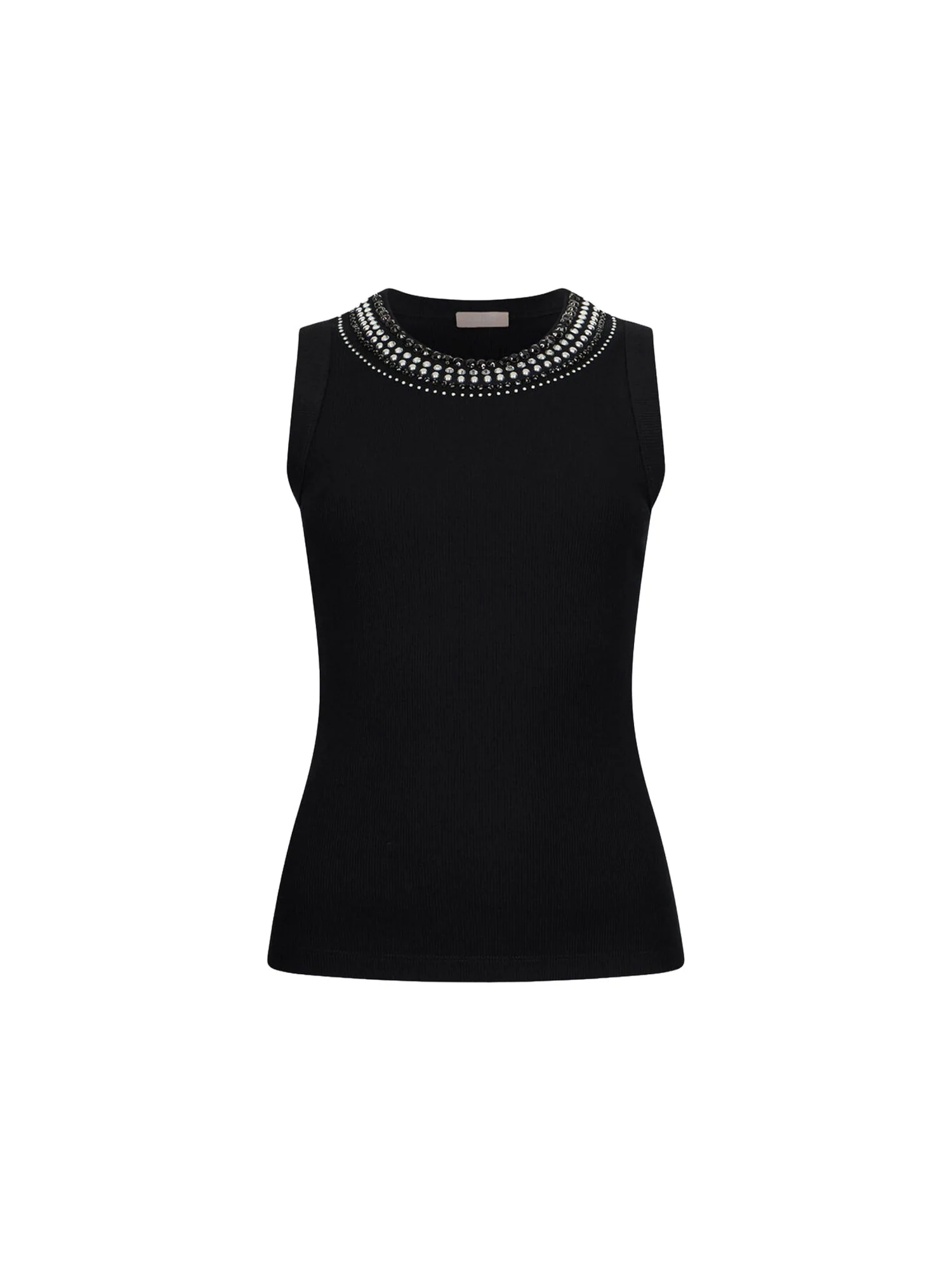 Canotta Liu Jo donna modello Hotfixed Collar nero - Image 4
