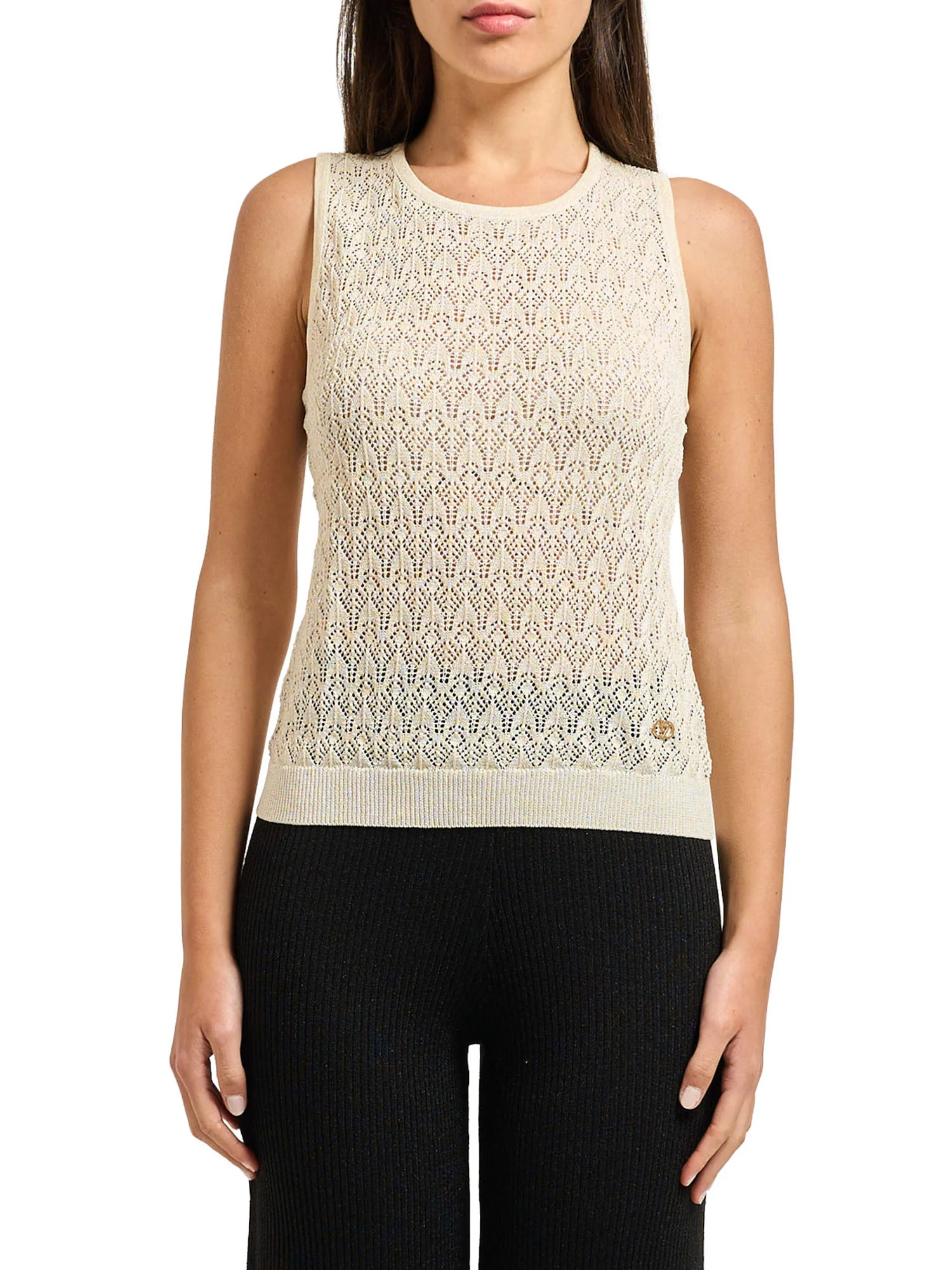 Canotta Yes Zee donna maglia ecrù