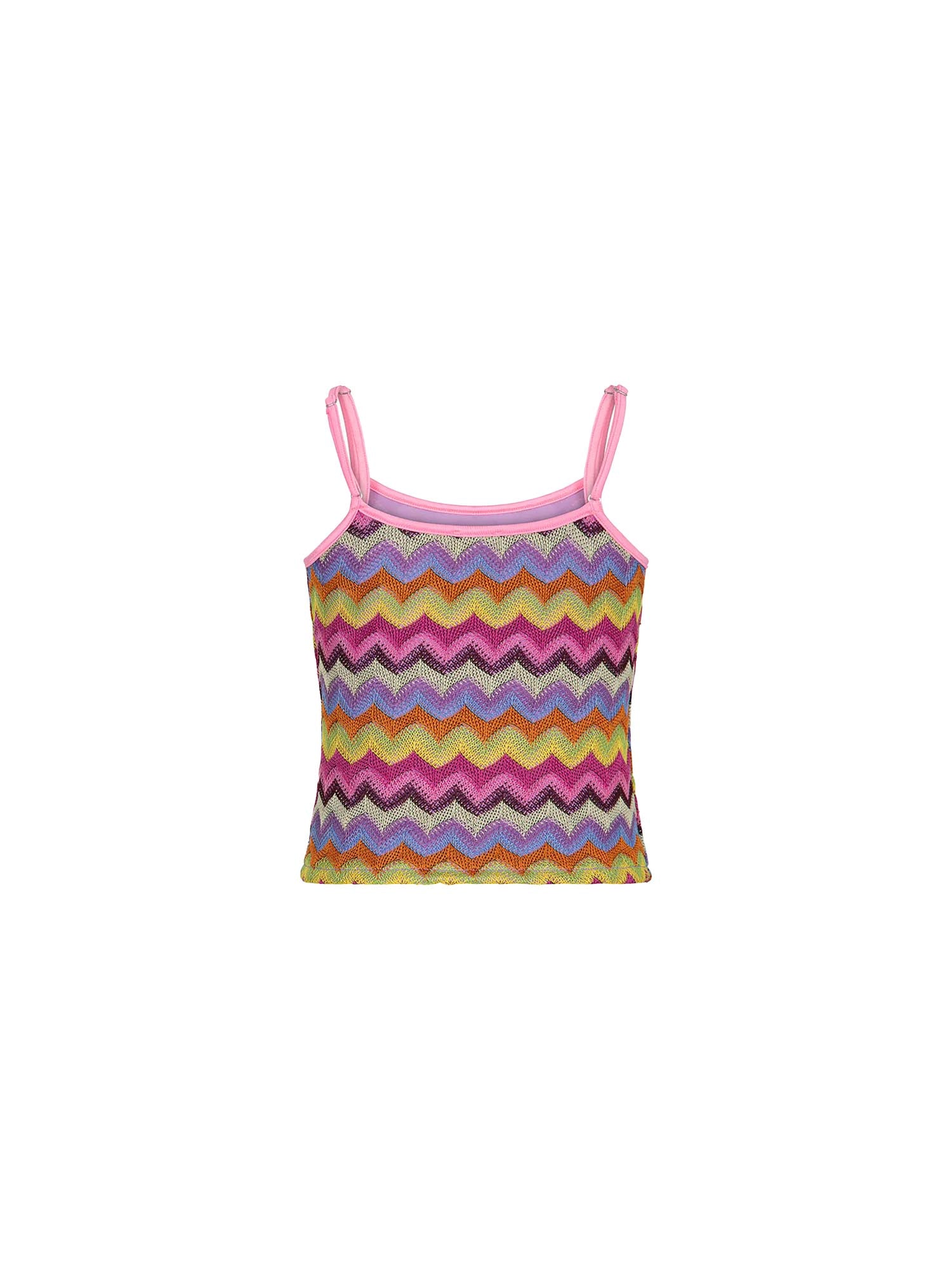 Canotta F**k Bambina stampata multicolor zig zag arcobaleno - Image 2