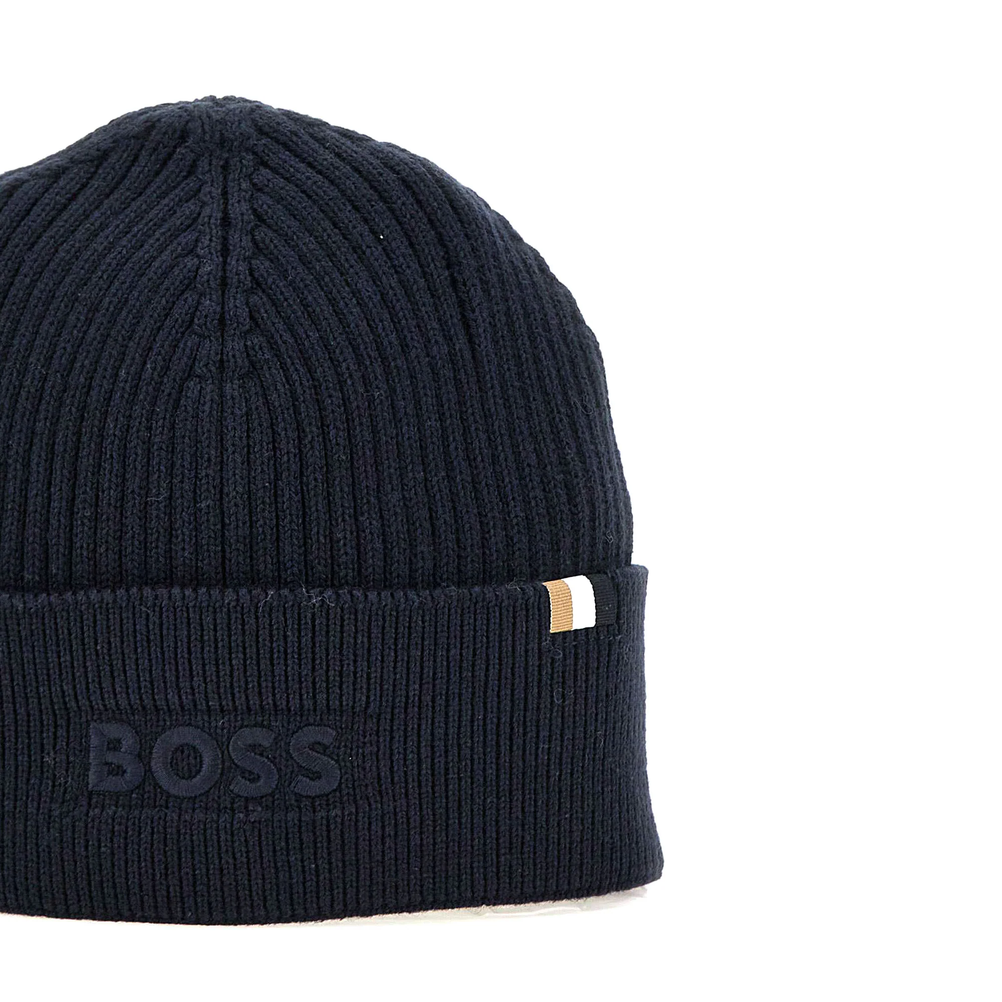 Cappello a coste  logo ricamo blu - Image 3