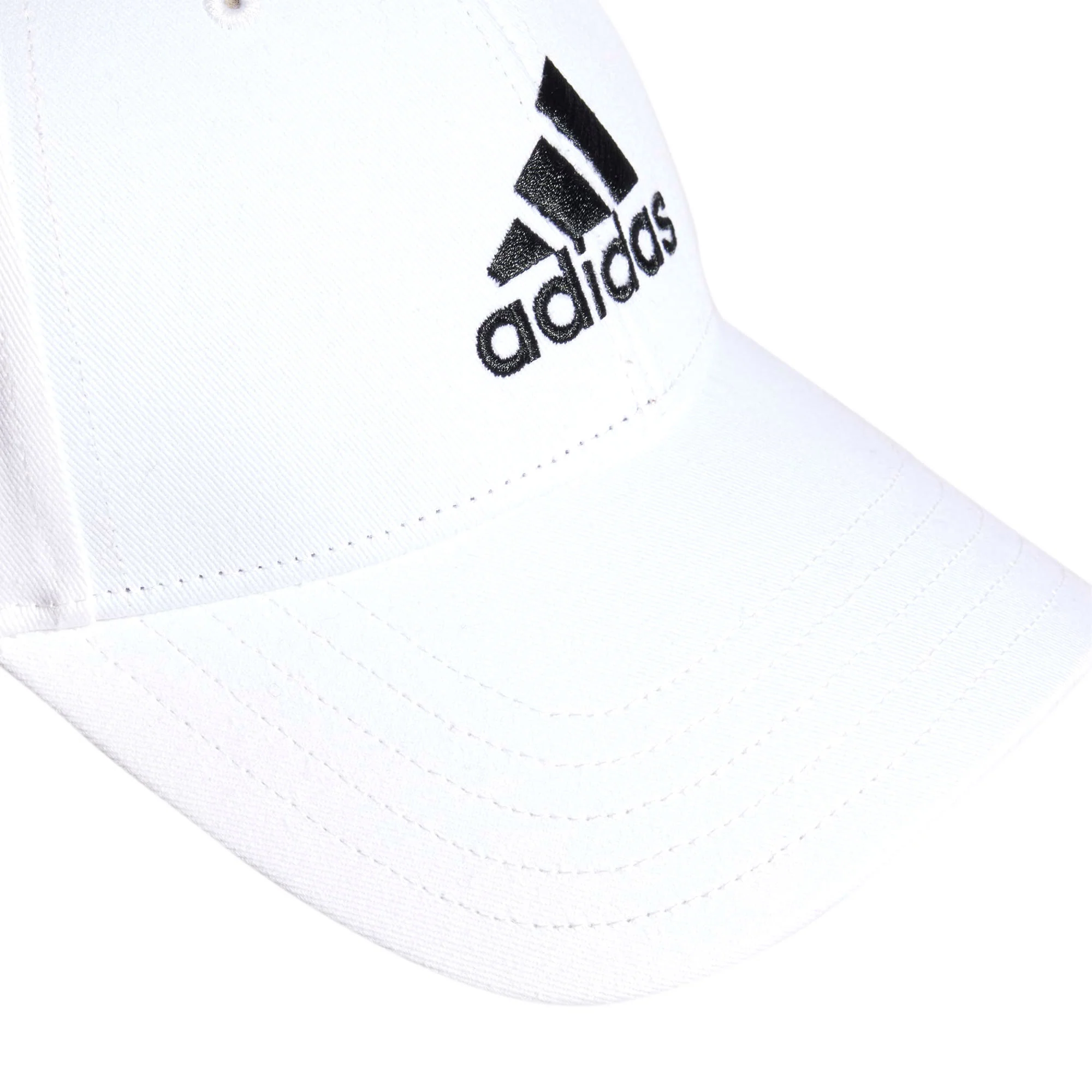 Cappello cotton twill baseball bianco/nero - Image 3
