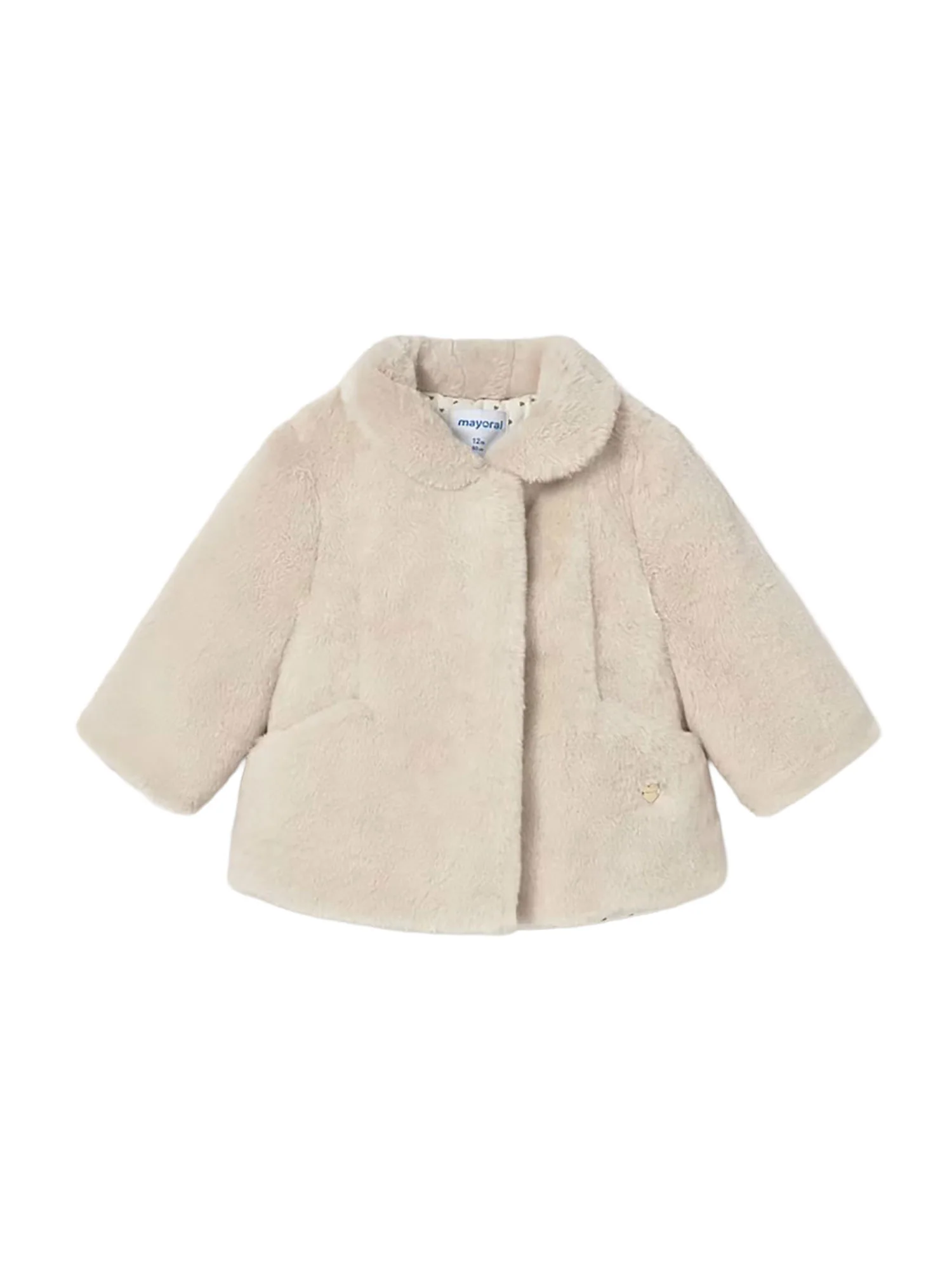 Cappotto pelliccia Mayoral neonata sabbia