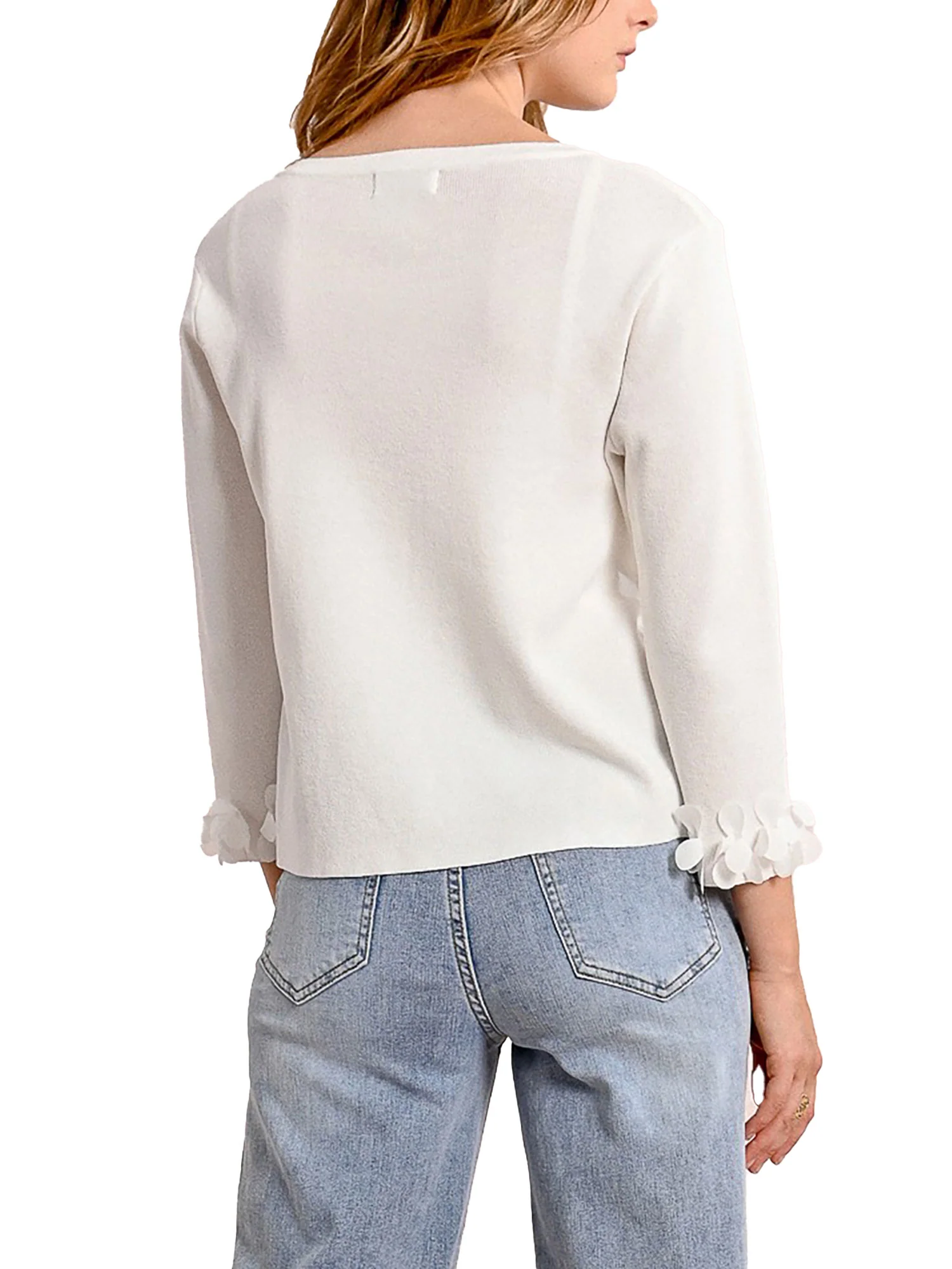 Cardigan applicazioni bianco - Image 4