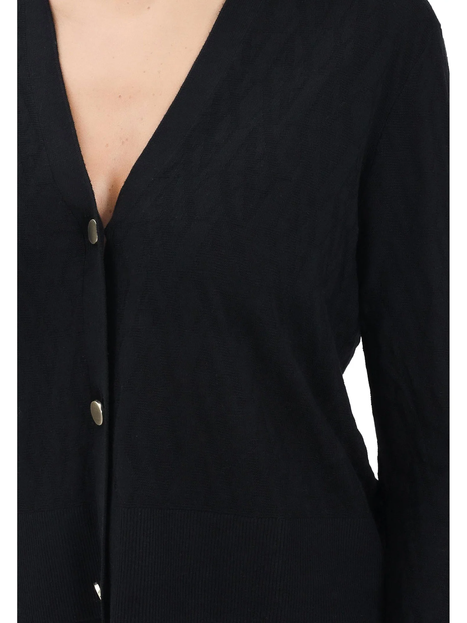 Cardigan Armani Exchange donna Bt. Allover nero - Image 3