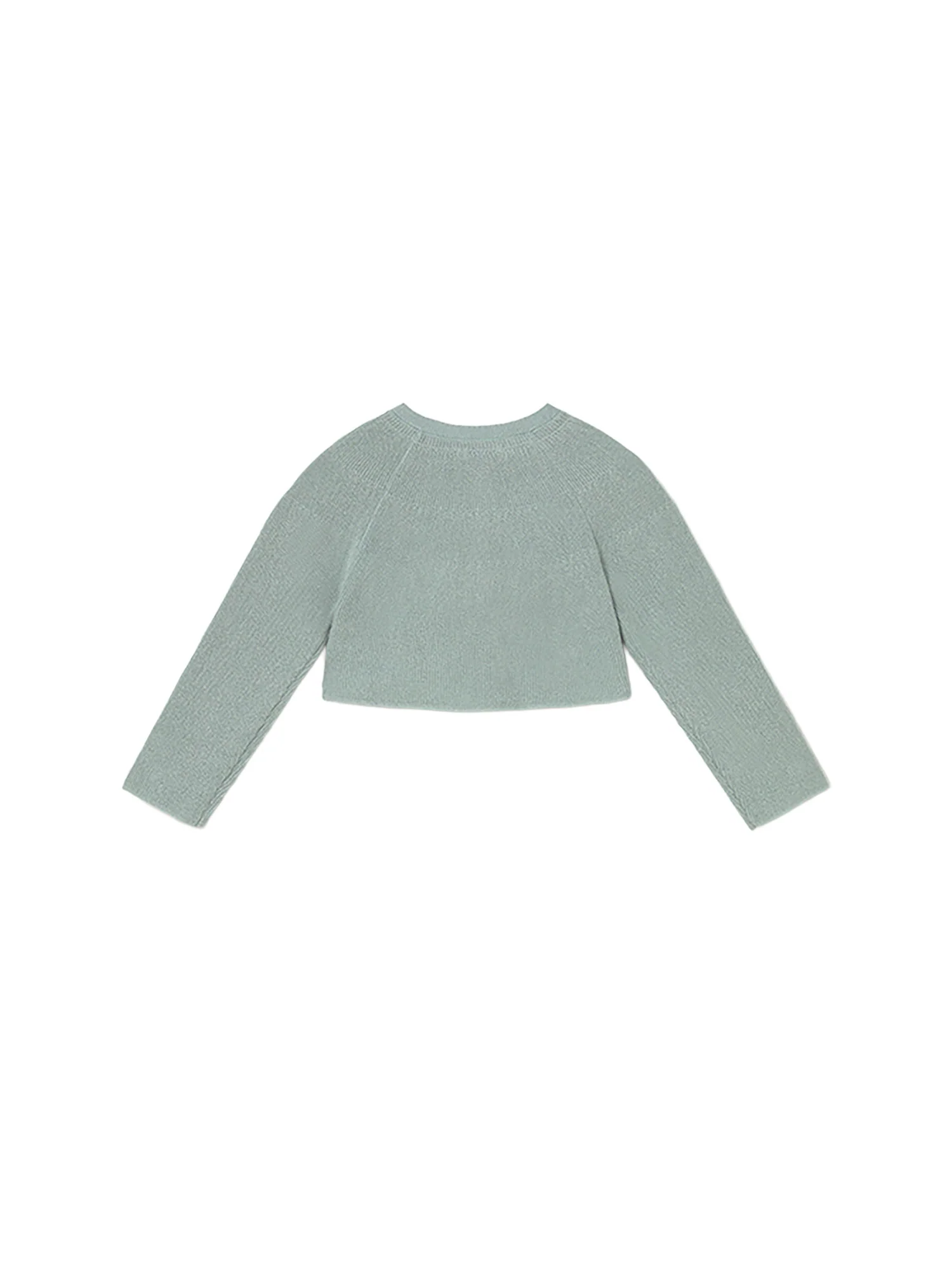 Cardigan Mayoral Bambina con bottoni basic tricot verde acqua - Image 2
