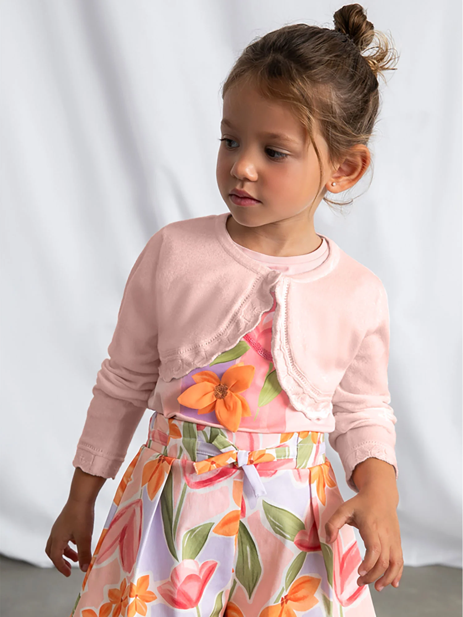 Cardigan Mayoral Bambina con bottoni bolero tricot blossom - Image 4