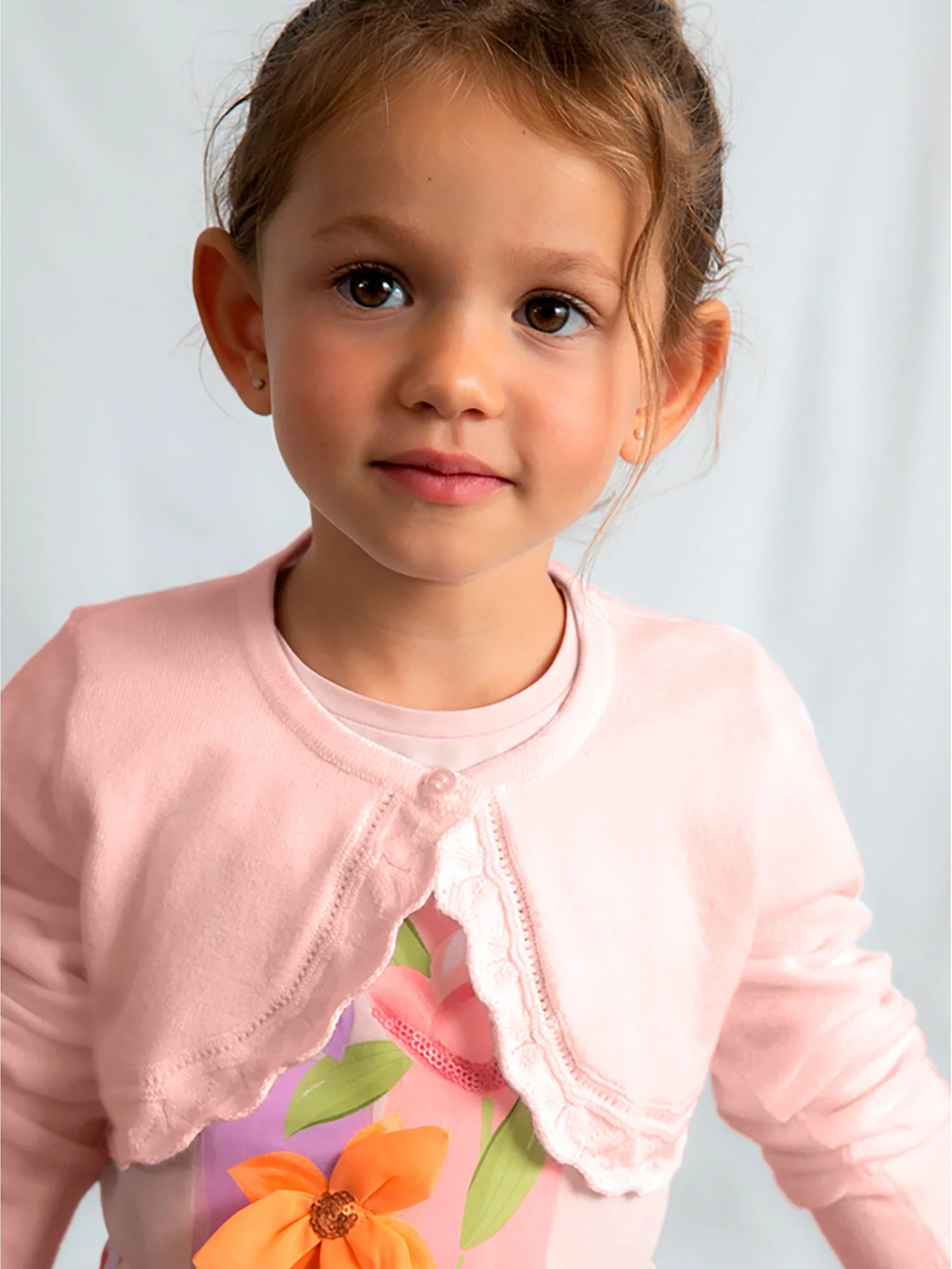 Cardigan Mayoral Bambina con bottoni bolero tricot blossom - Image 5