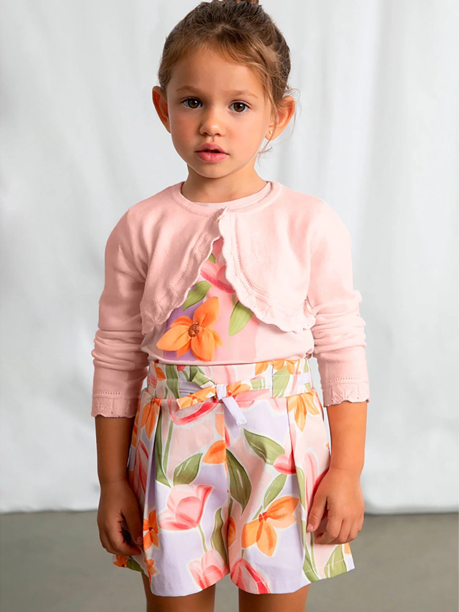 Cardigan Mayoral Bambina con bottoni bolero tricot blossom - Image 6