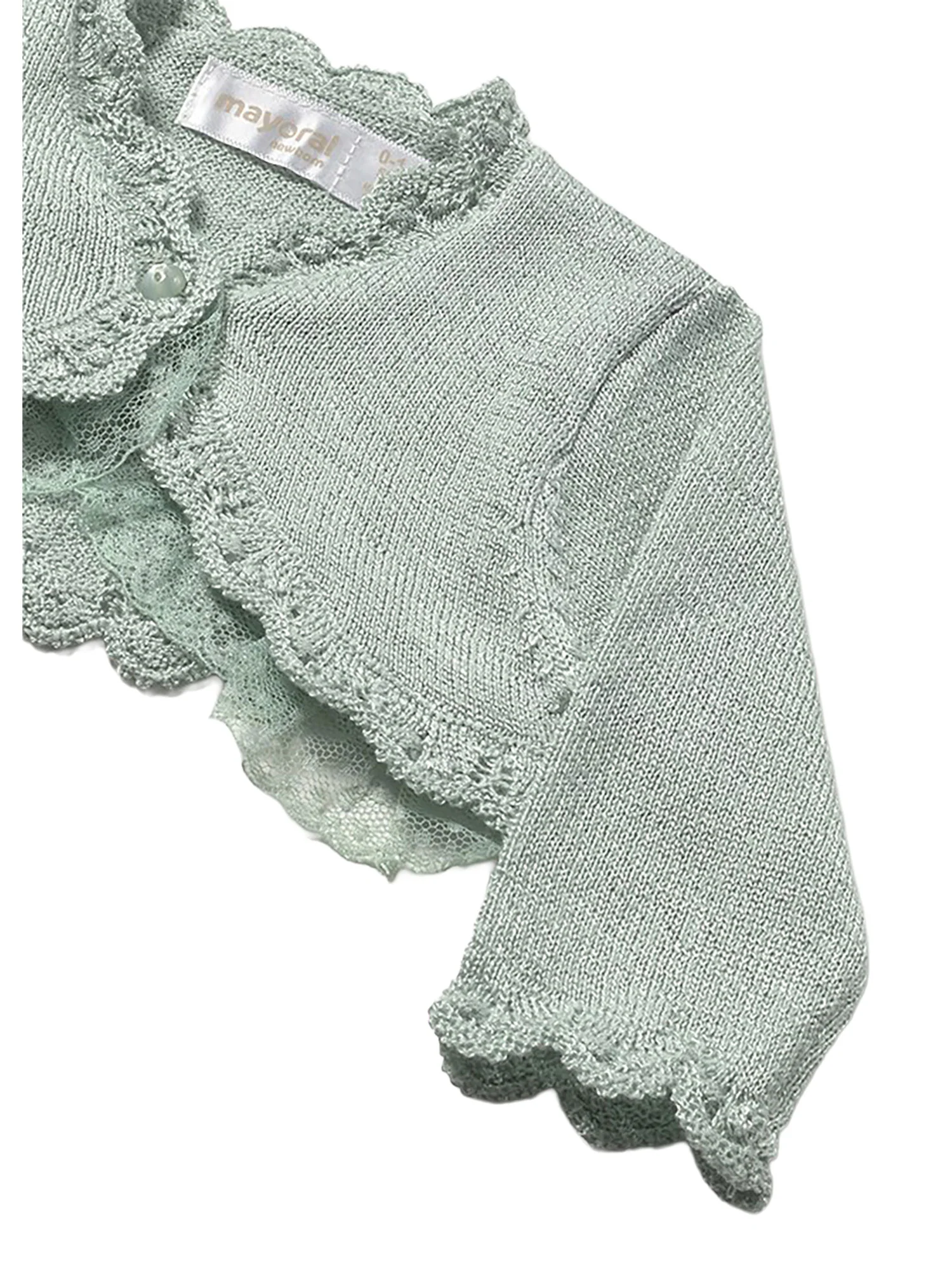 Cardigan Mayoral Neonata con bottoni cerimonia acqua - Image 3