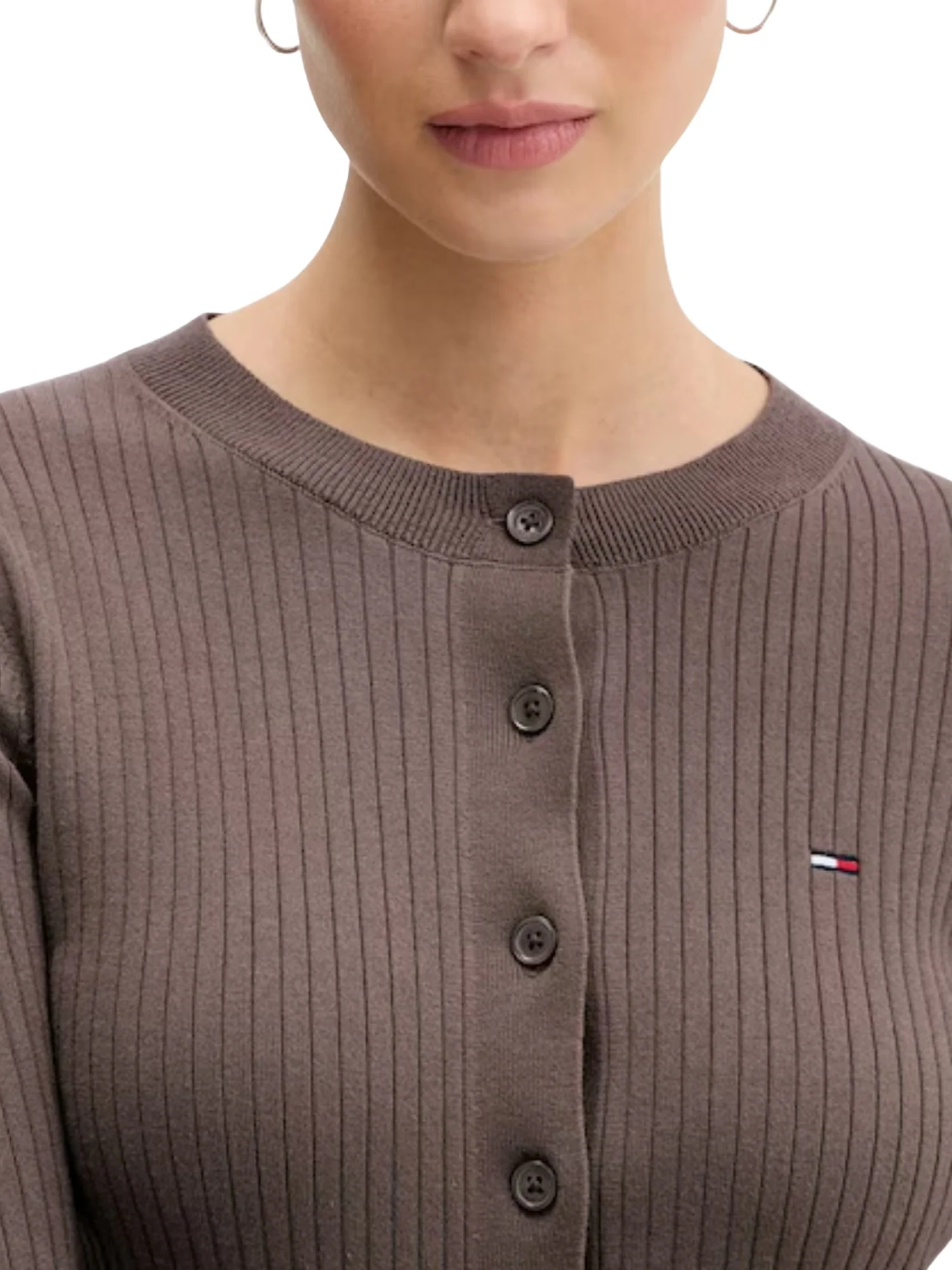 Cardigan modello bt. cropped rib moro - Image 3