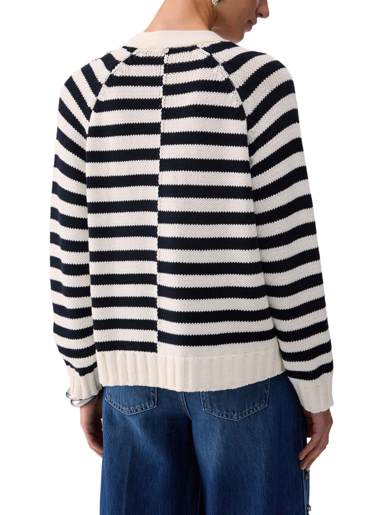 Cardigan Liu Jo Donna bt. embroidery  bianco\blu - Image 2