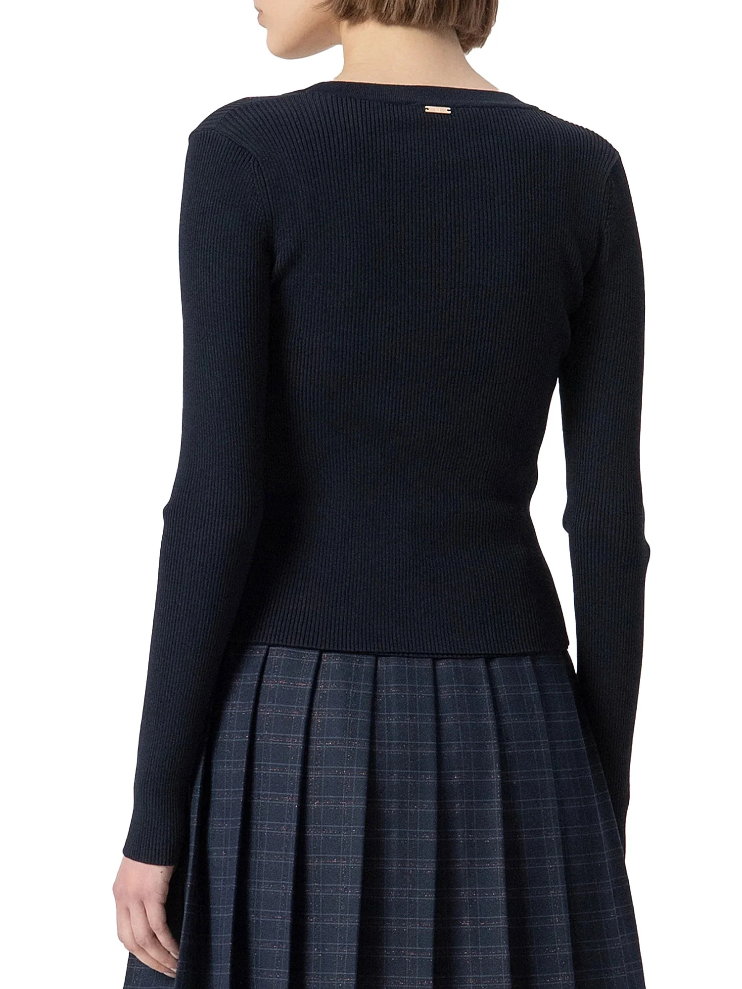Cardigan Fracomina donna un bottoni knitted blu - Image 2