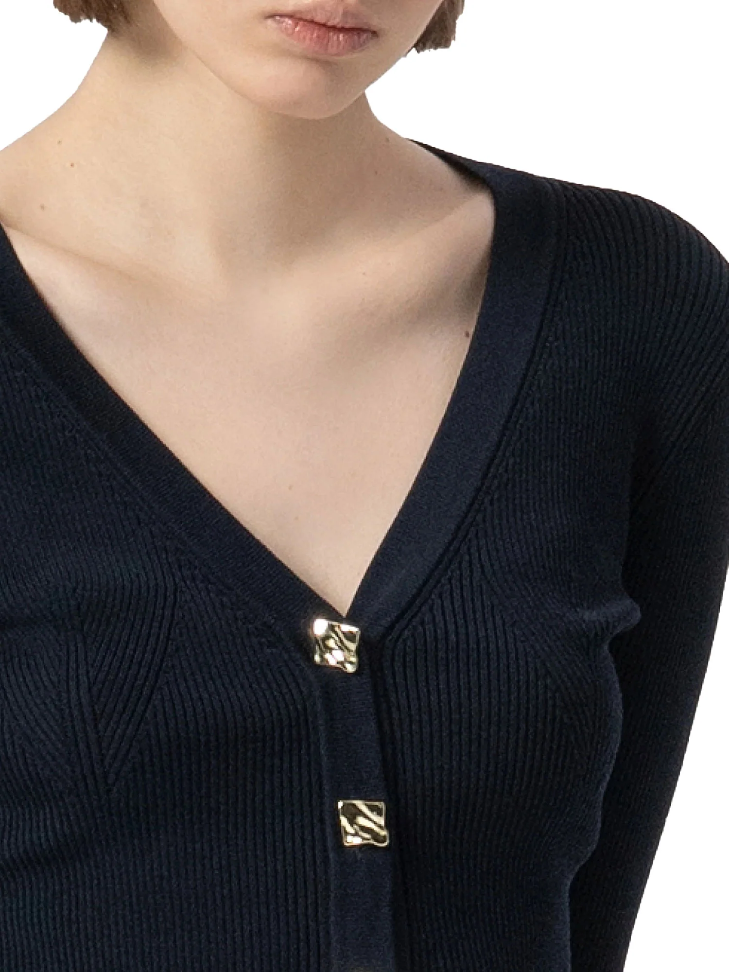 Cardigan Fracomina donna un bottoni knitted blu - Image 3
