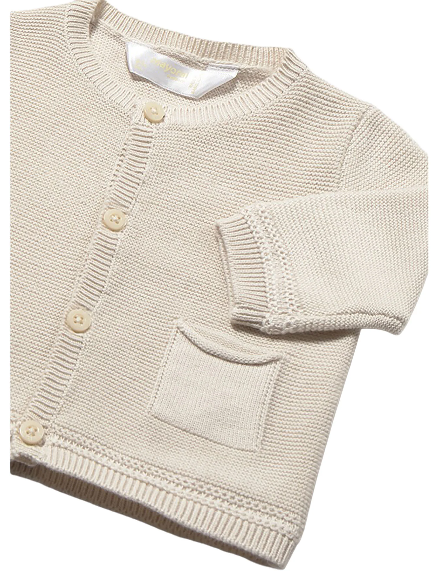 Cardigan Mayoral Neonato con bottoni tricot topo - Image 3