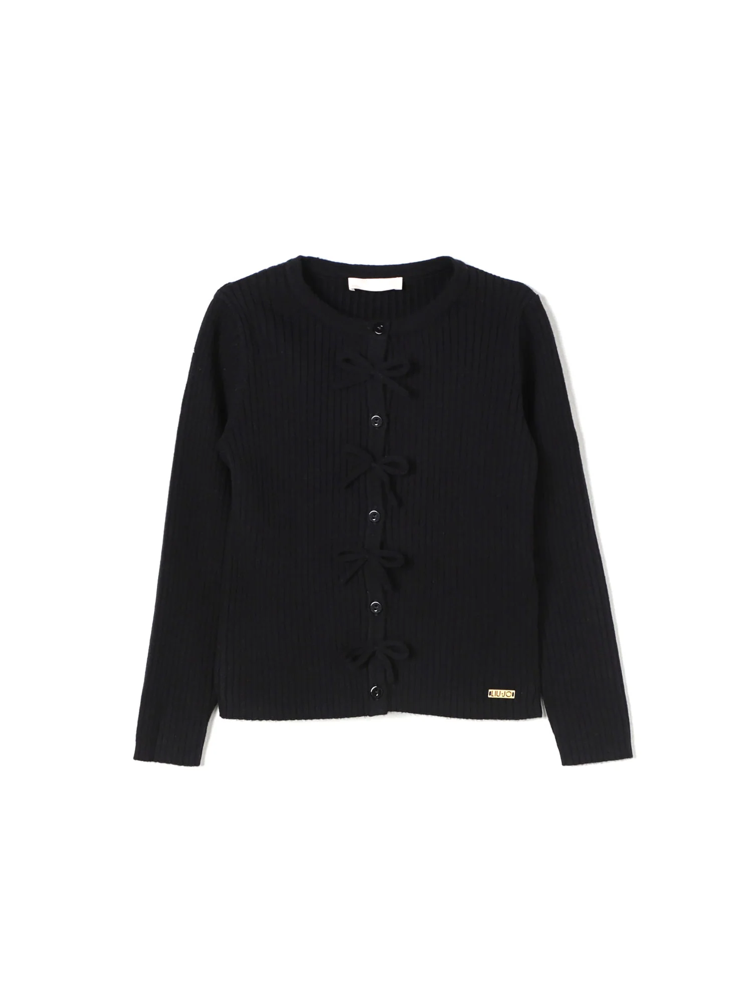 Cardigan dettaglio fiocchi nero