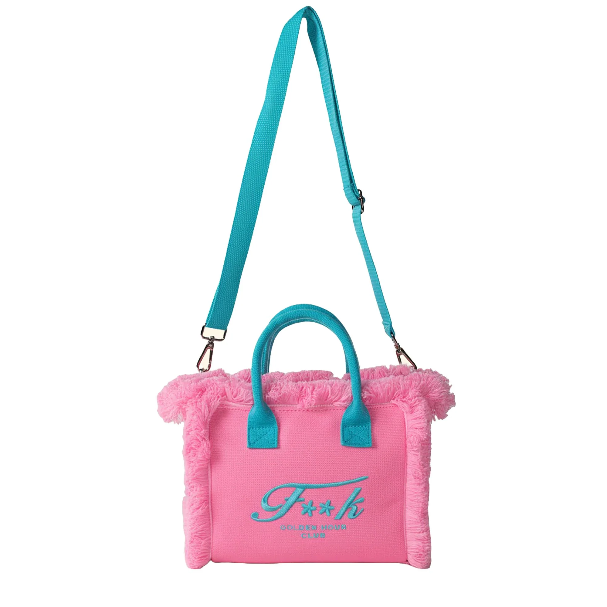 Borsa mare cesto F**k Donna turchese/rosa - Image 4