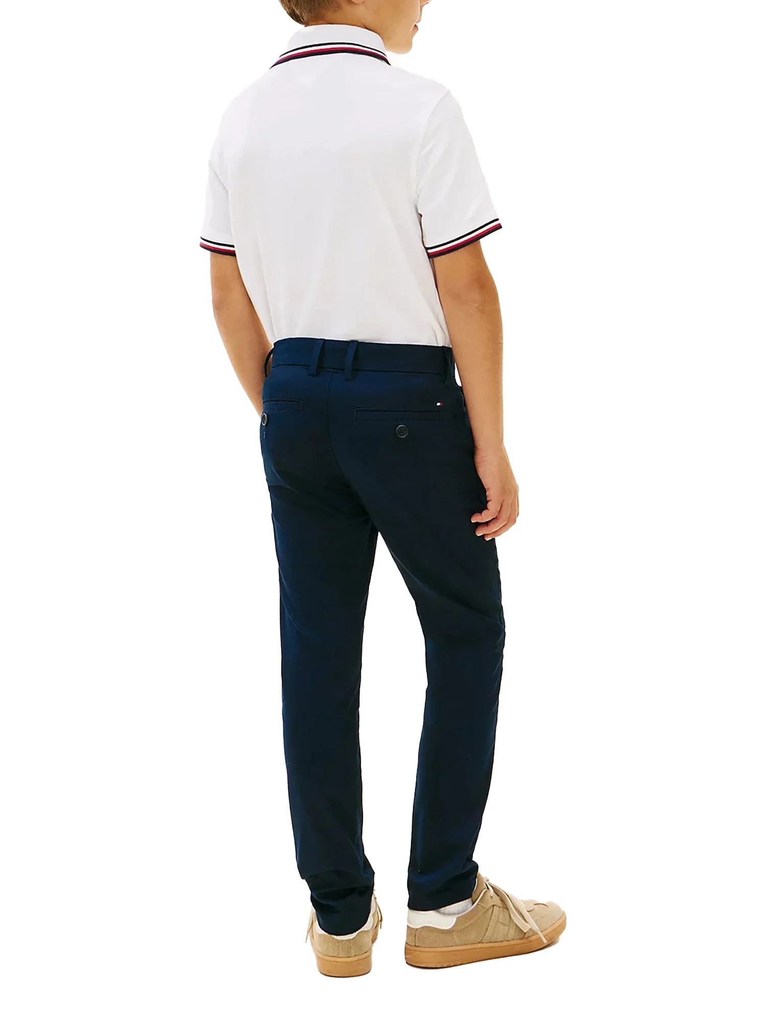 Pantalone chino Tommy Hilfigher Bambino 1985 cotone blu - Image 3