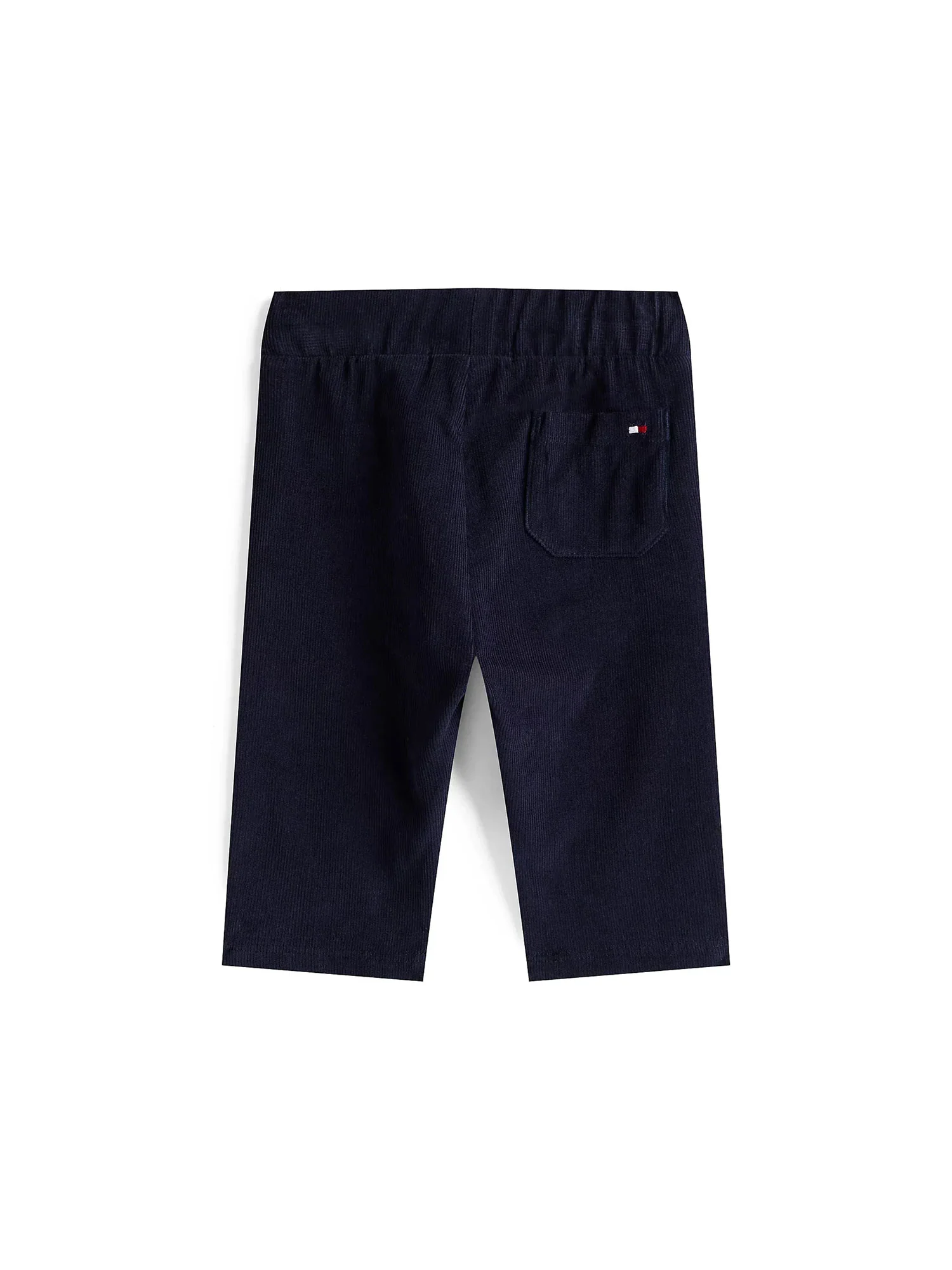 Pantalone chino Tommy Hilfiger neonato a costine con coulisse blu - Image 2