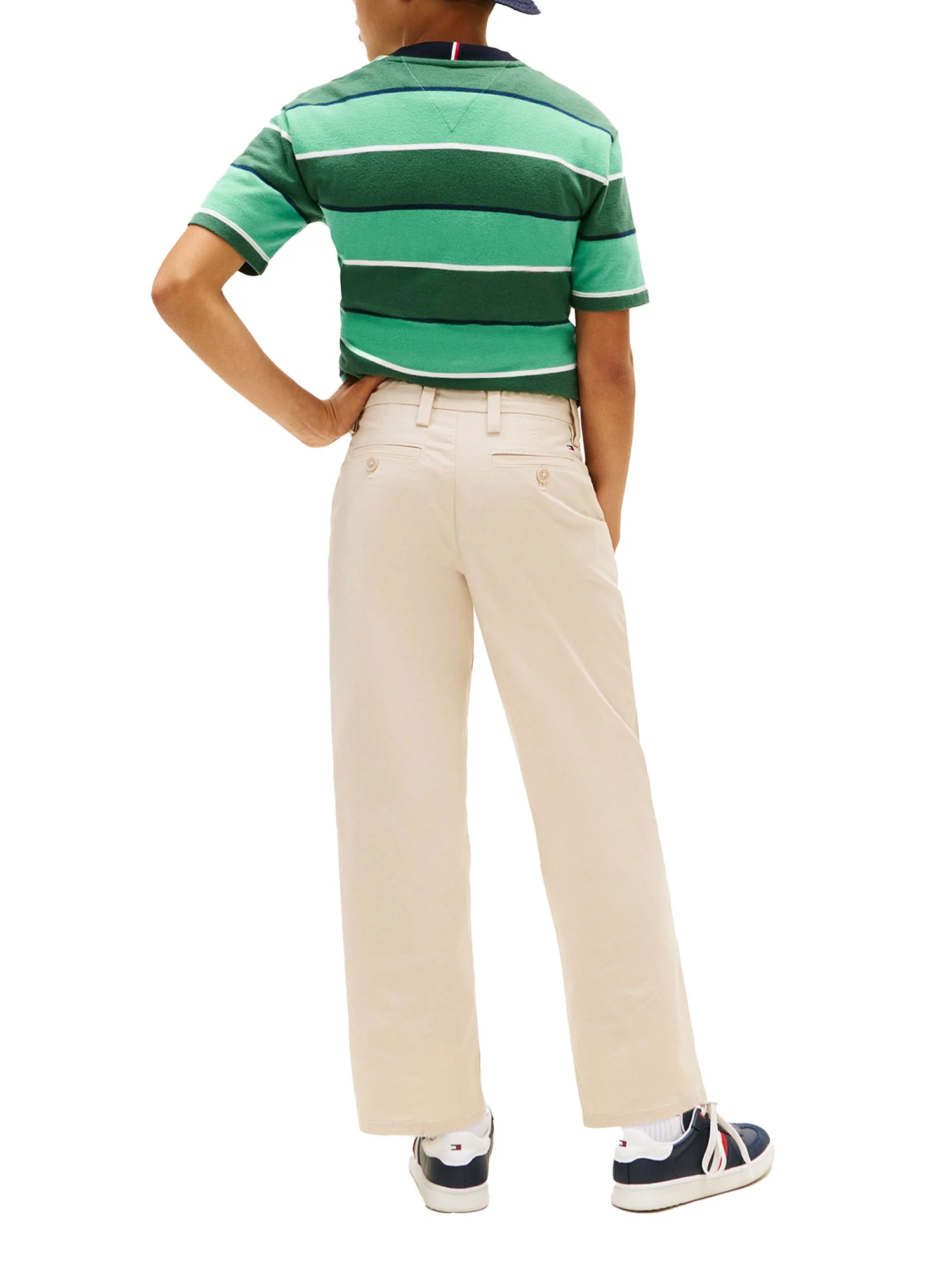 Pantalone chino Tommy Hilfigher Ragazzo baggy beige - Image 3