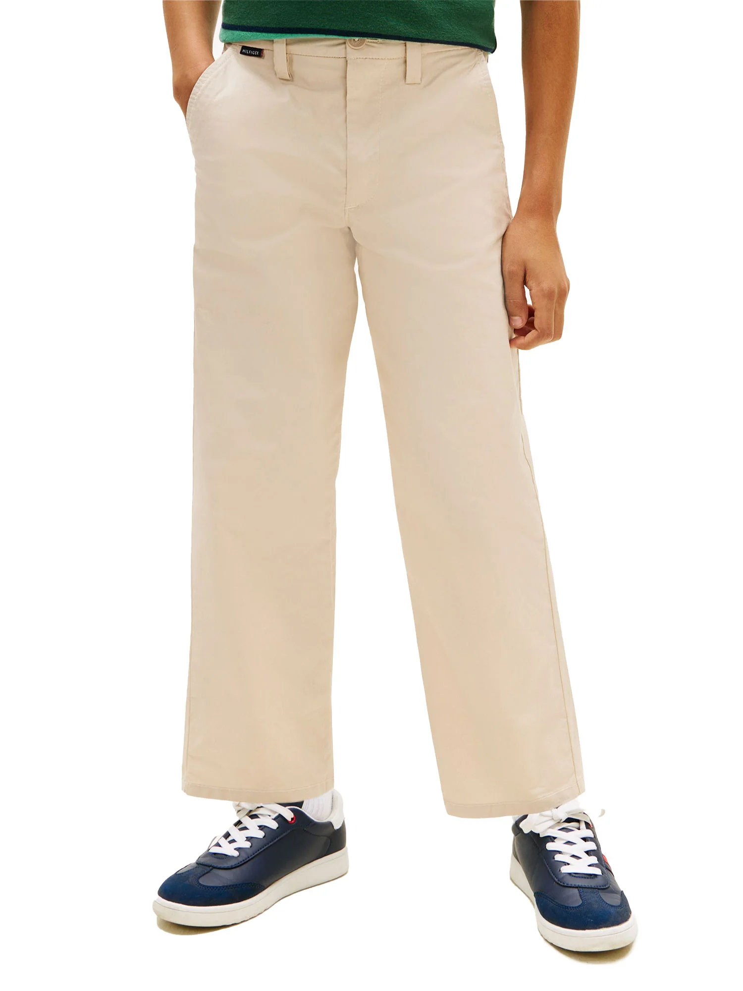 Pantalone chino Tommy Hilfigher Bambino baggy beige - Image 2