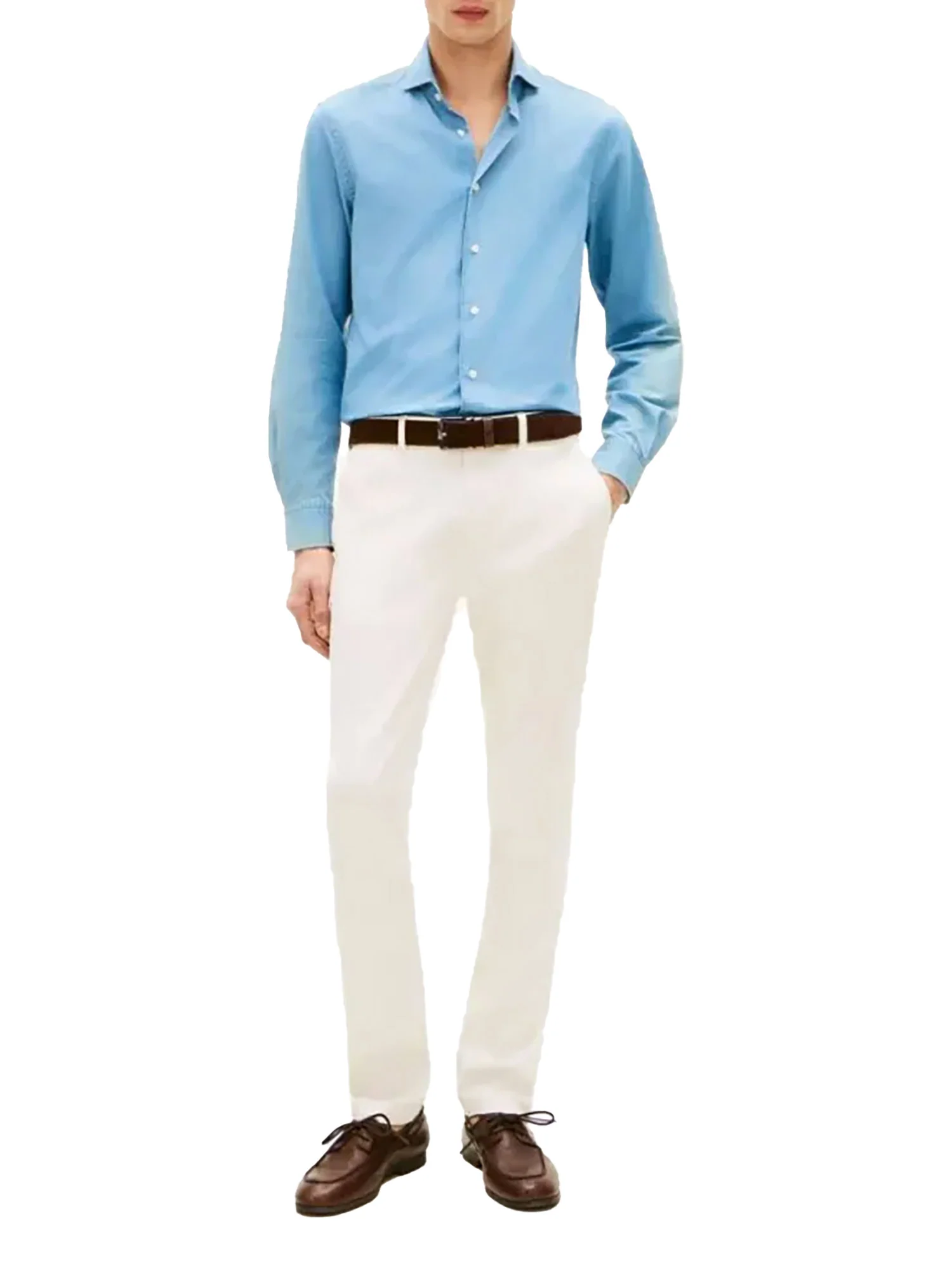 Pantalone chino uomo bleecker printed structure avorio