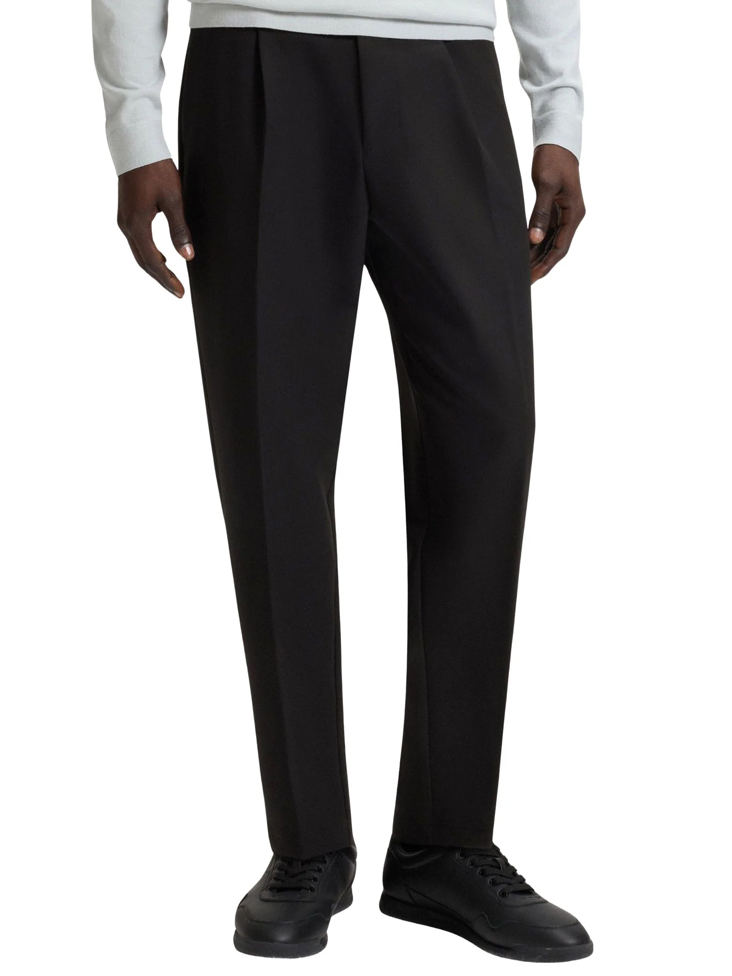 Chino Boss uomo Convert-Pleat nero