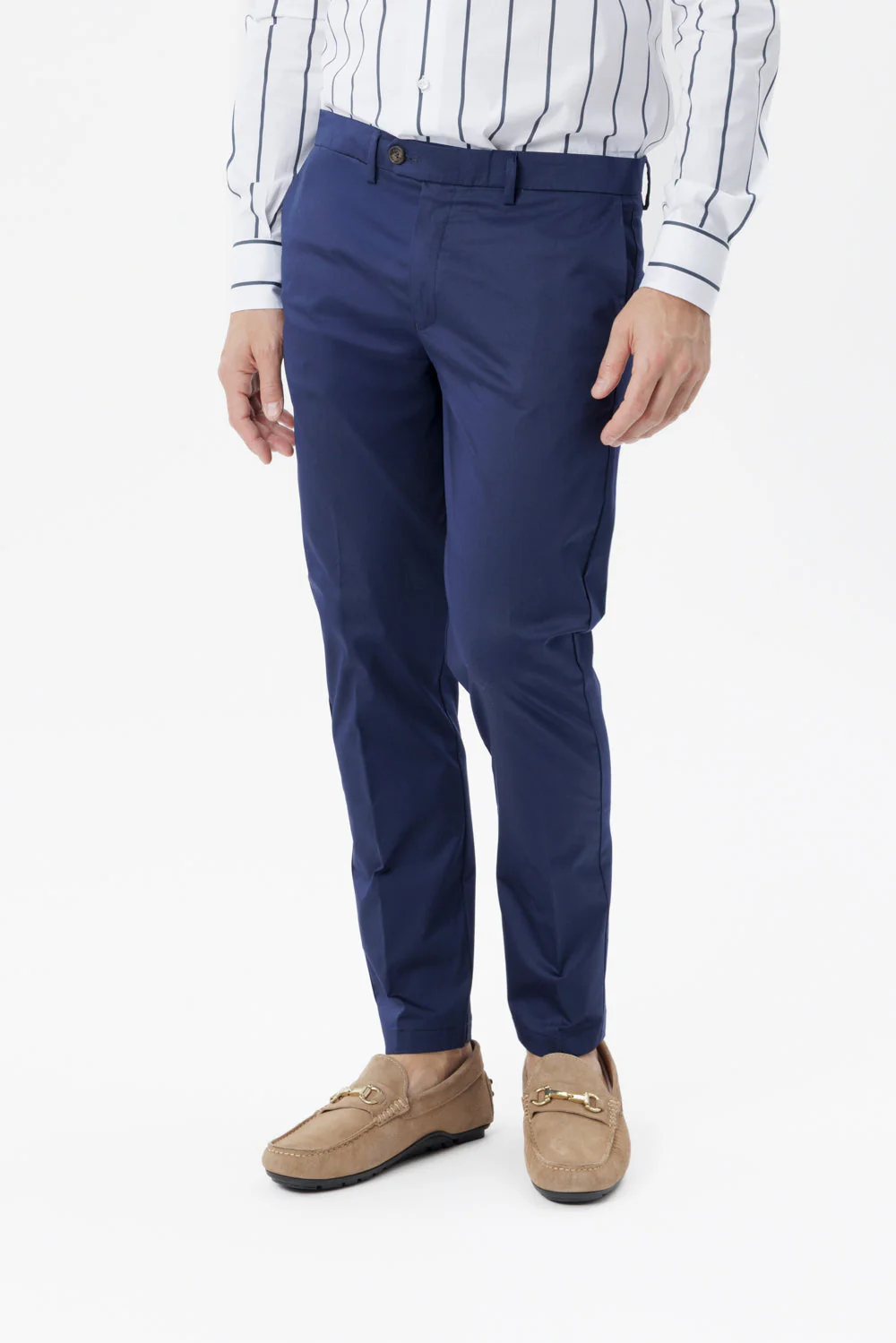 Pantalone chino Sorrento in cotone stretch blu
