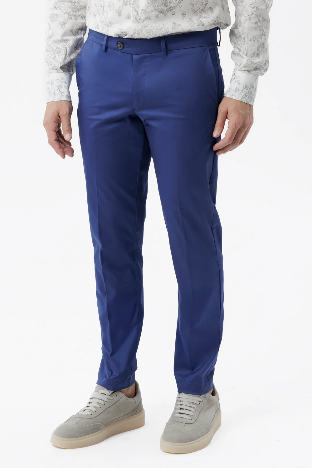 Pantalone chino Sorrento in cotone stretch bluette